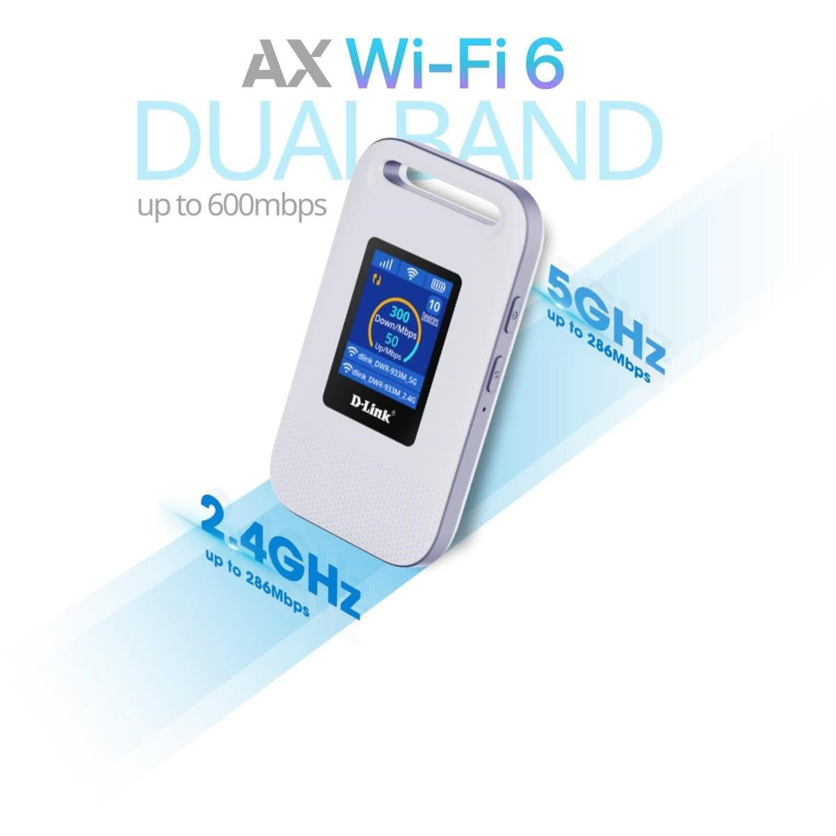 D-Link DWR-933M 4G LTE Cat 6 Wi-Fi 6 Hotspot