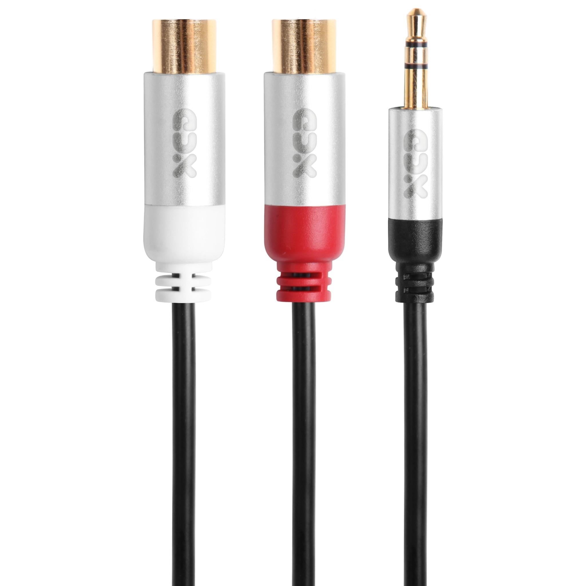 XCD Essentials 3.5mm Male to 2 RCA Female Audio Cable (20cm) V2