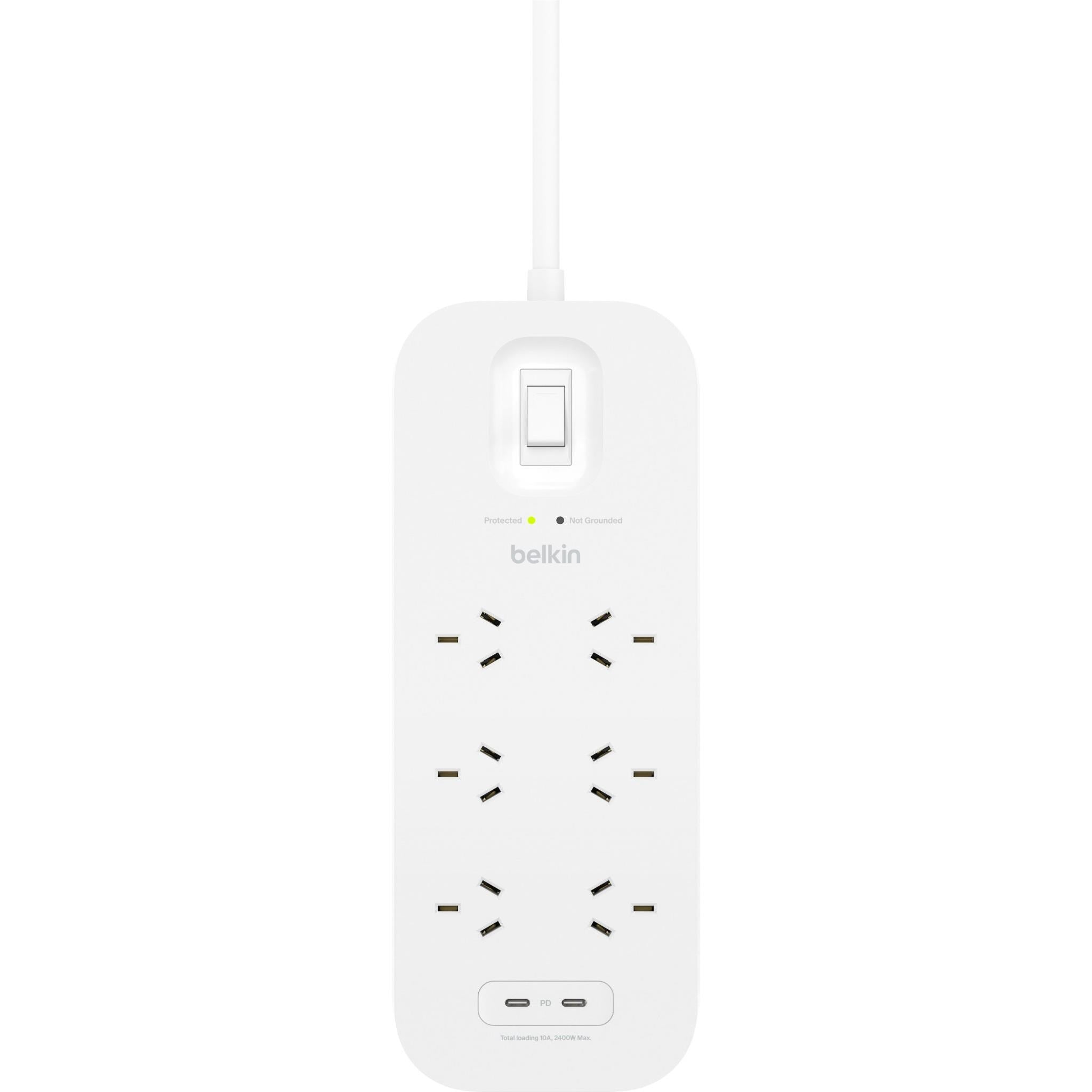 Belkin Connect 6-Outlet Surge Protector with Dual USB-C 30W