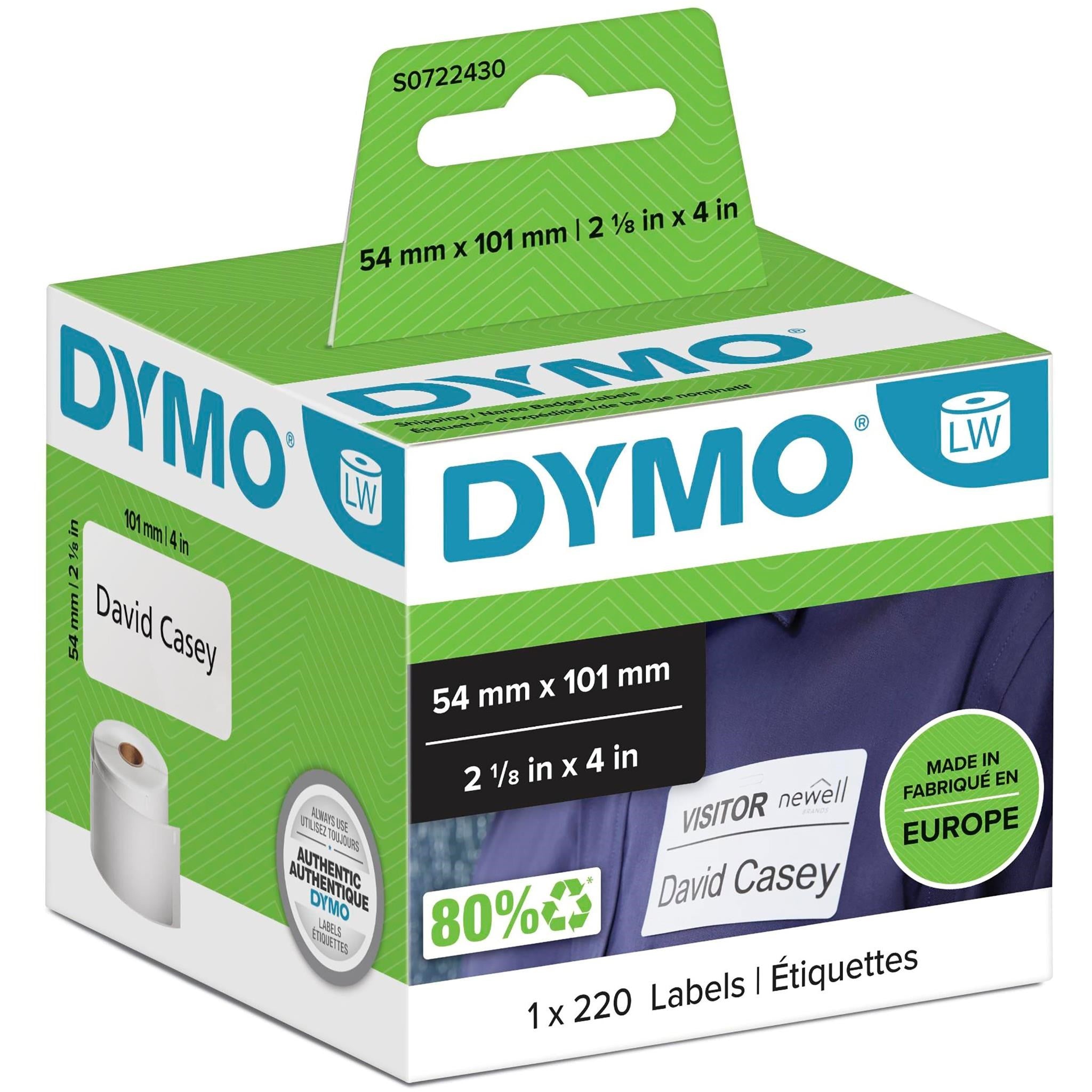 DYMO LabelWriter Large Shipping Label 54X 101 mm