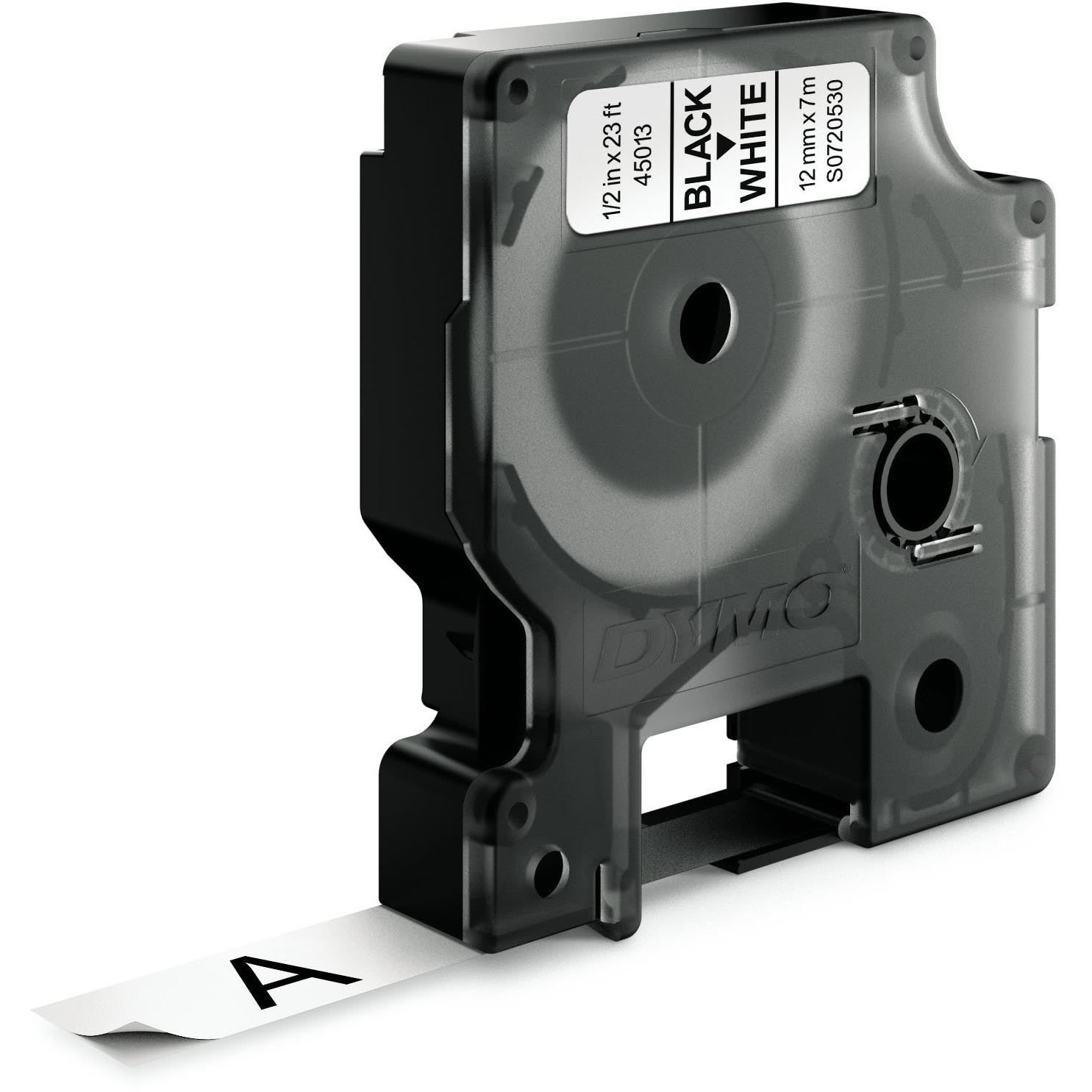 Dymo D1 Label Tape 12mm x 7M - Black on White