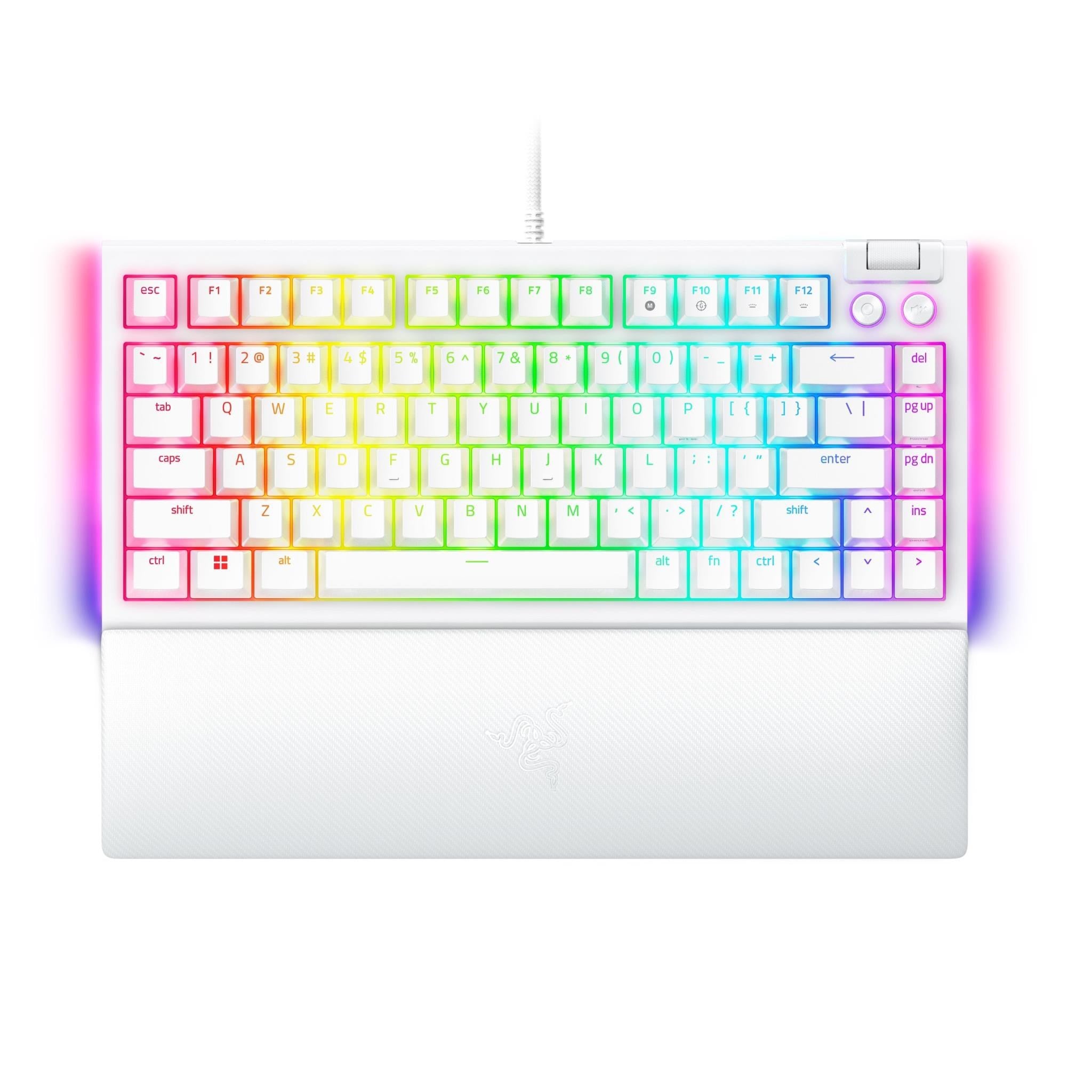 Razer BlackWidow V4 75% Hot-swappable Mechanical Gaming Keyboard (White Edition)