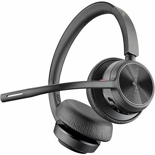 HP Poly 77Z32AA Voyager 4320 MS USB-C Stereo Wireless Headset + Charging Stand +BT700 Dongle