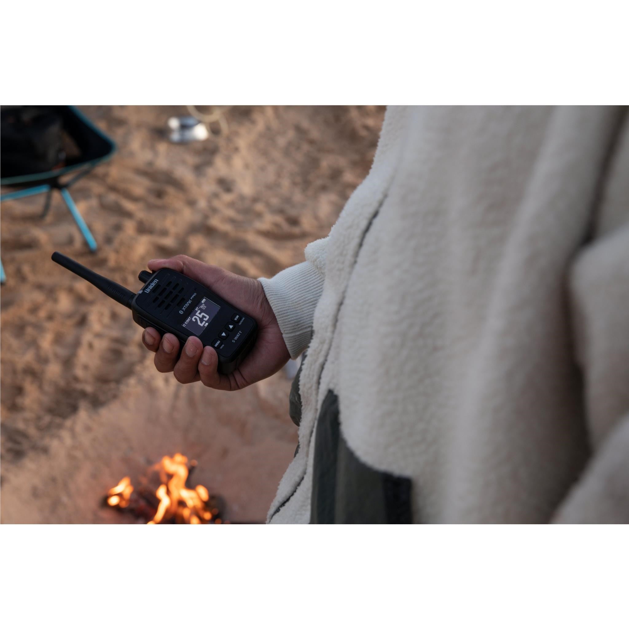 Uniden XTRAK50 5 Watt Waterproof Smart UHF Handheld Radio (Black)