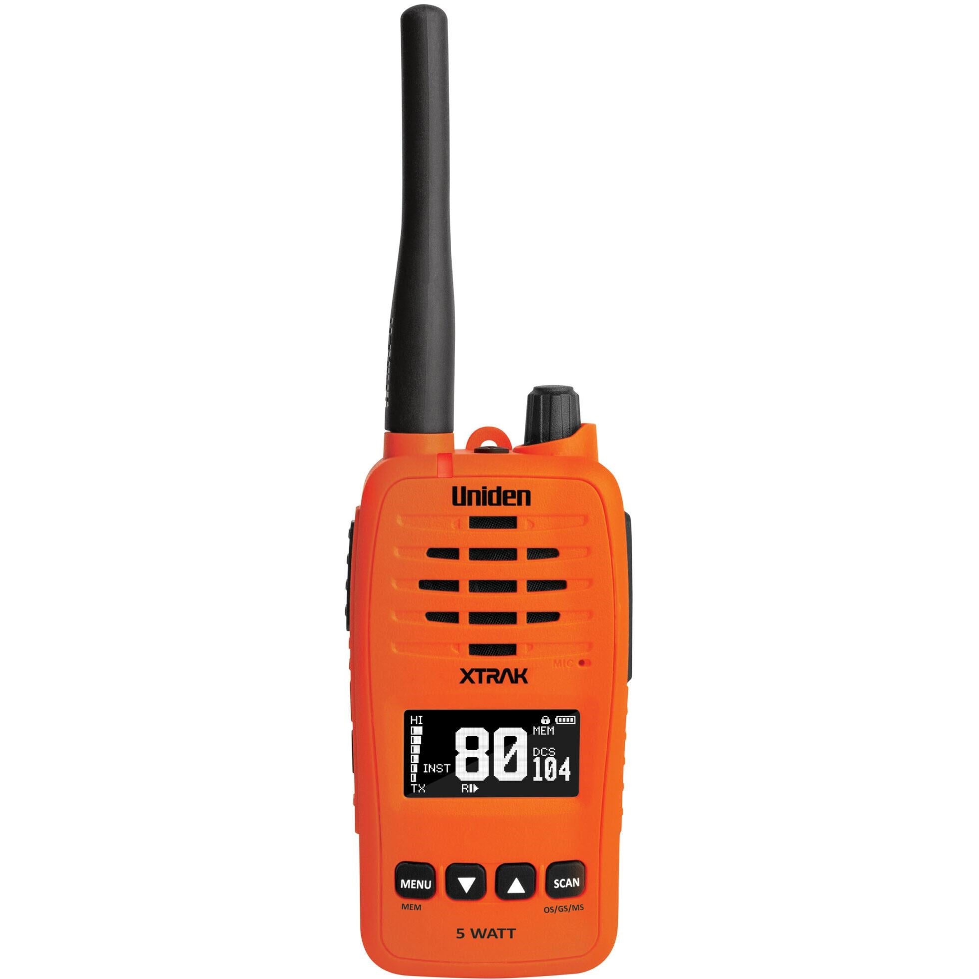 Uniden XTRAK50 5 Watt Waterproof Smart UHF Handheld Radio (Orange)