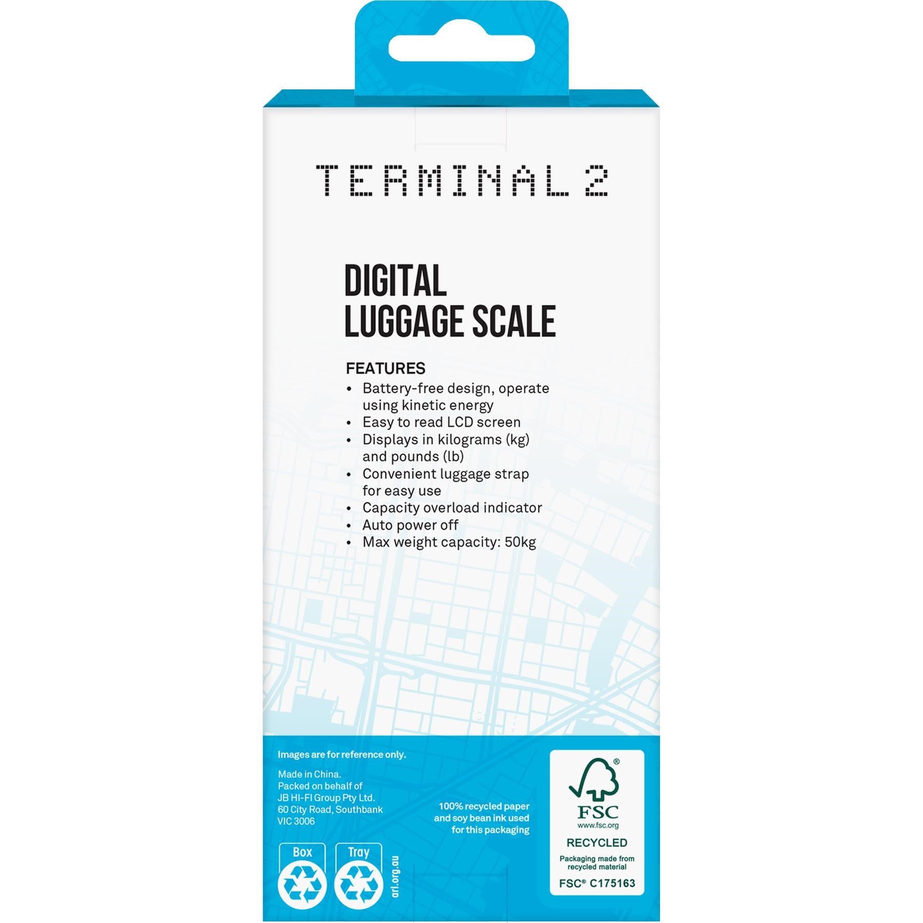 Terminal 2 Portable Digital Luggage Scale 50kg V2