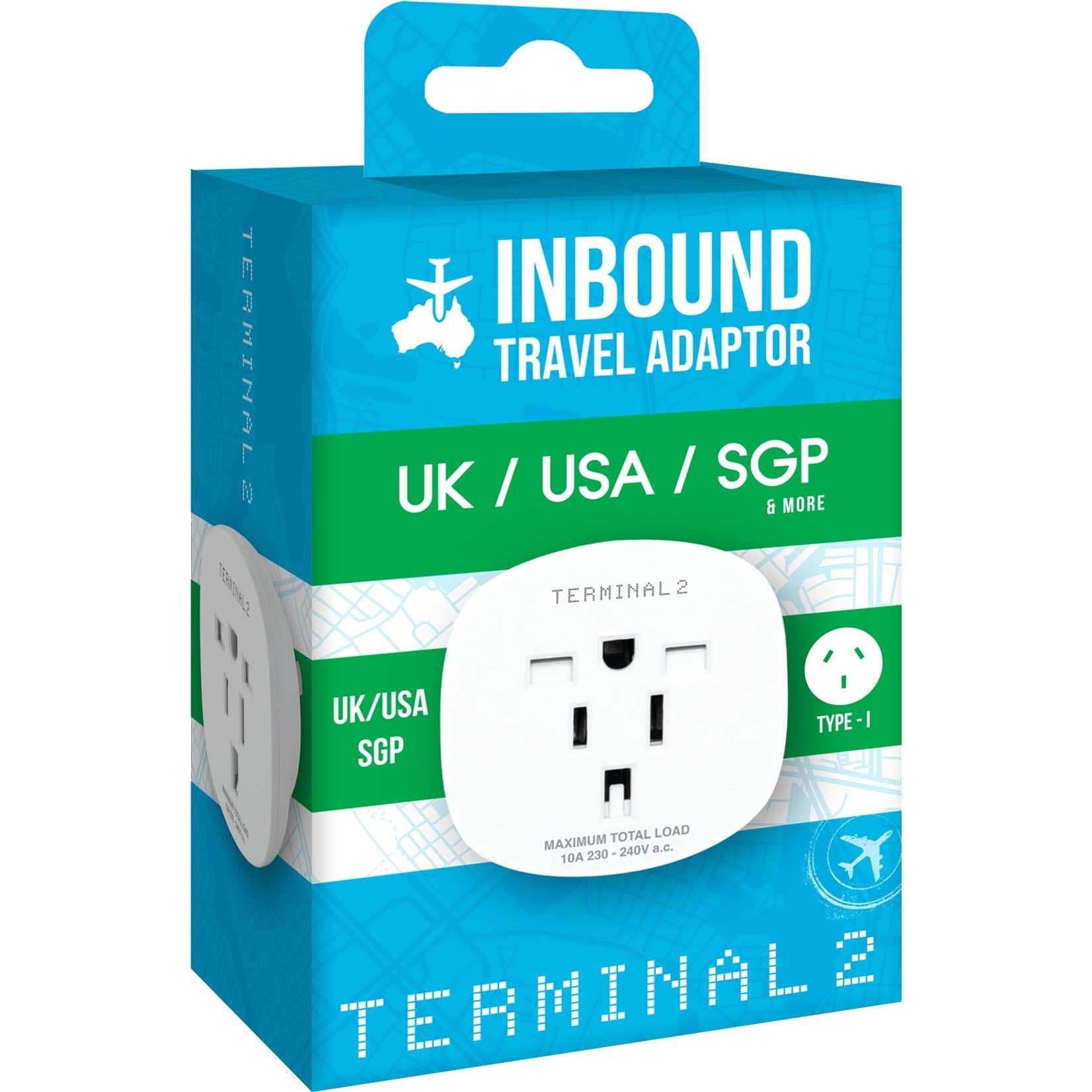 Terminal 2 Travel Adaptor V2 (Australia Inbound)