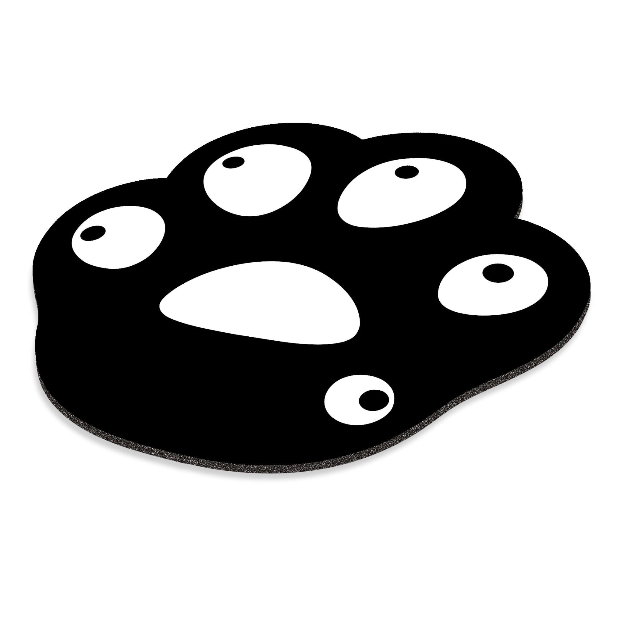 Playmax Paw Print Mouse Mat (Black)