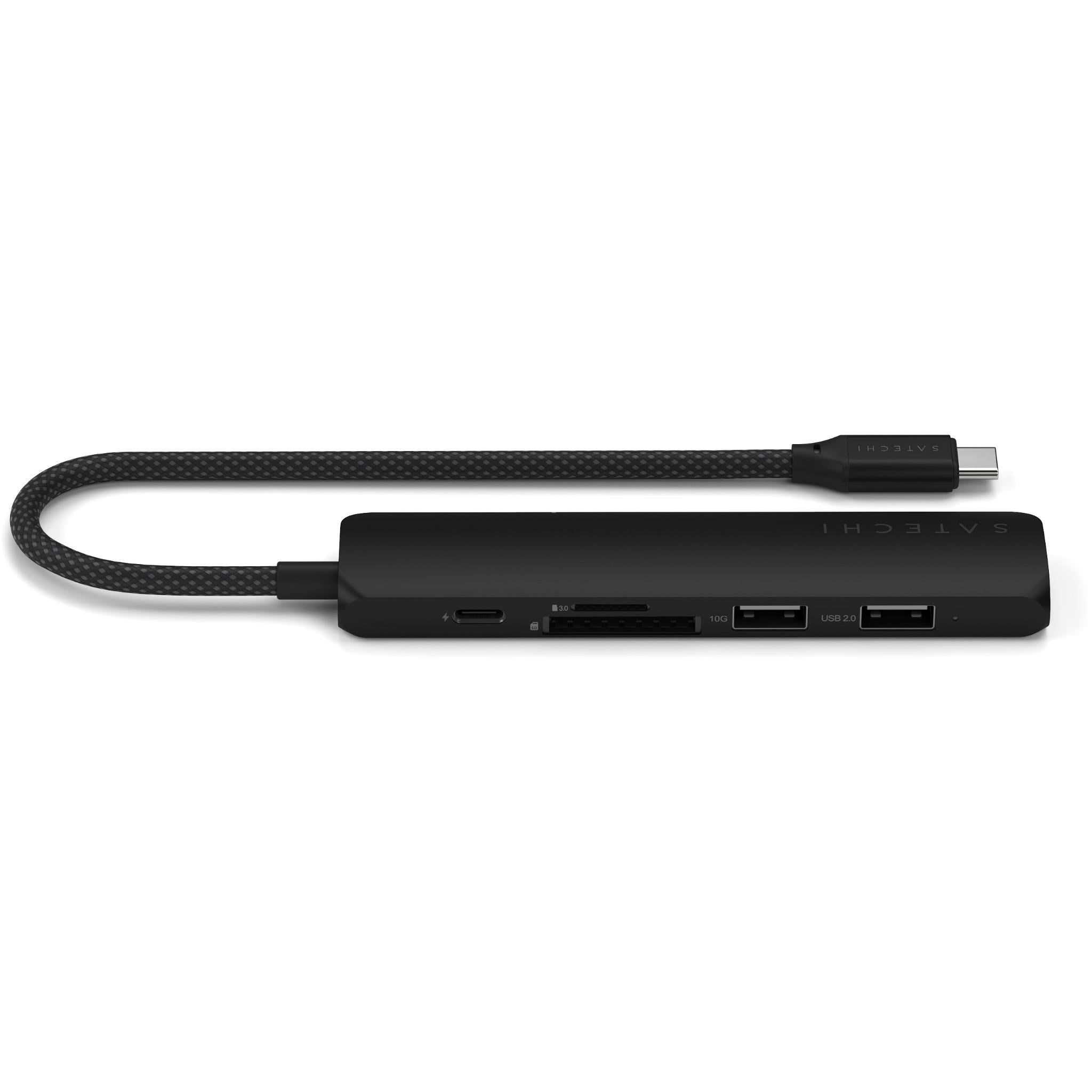 SatechiI 6-in-1 USB-C Slim Multiport Adapter 4K (Black)