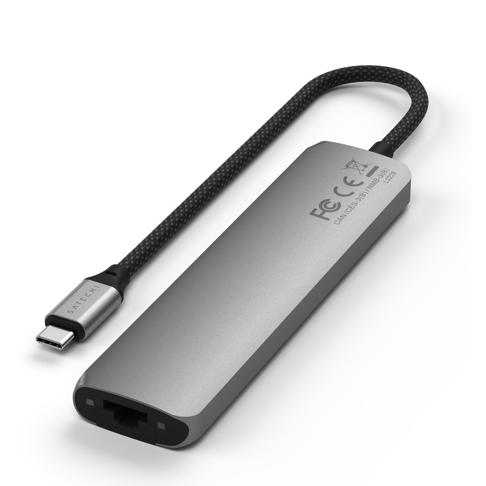 Satechi 7-in-1 USB-C Slim Multiport Adapter 4K (Space Grey)