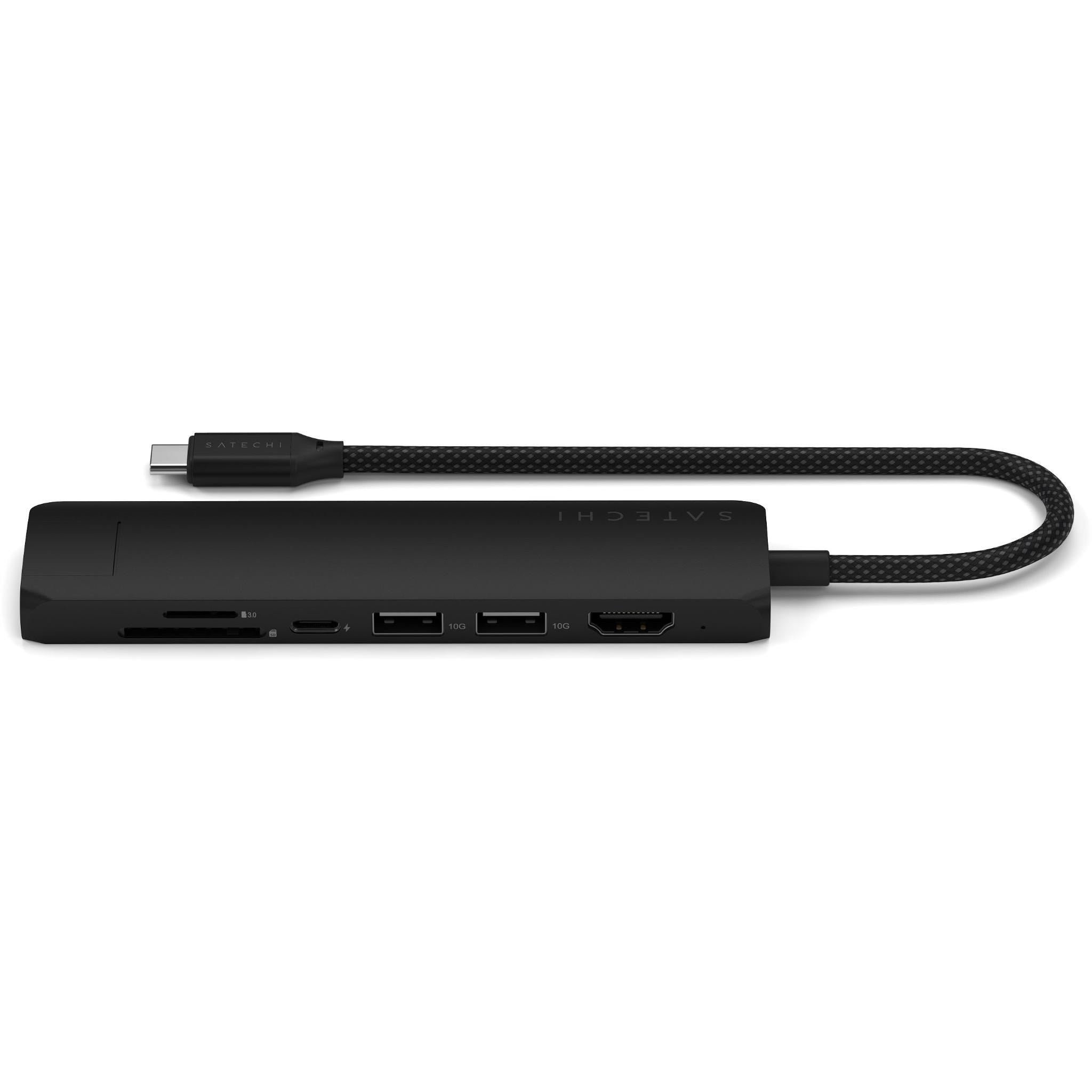Satechi 7-in-1 USB-C Slim Multiport Adapter 4K (Black)
