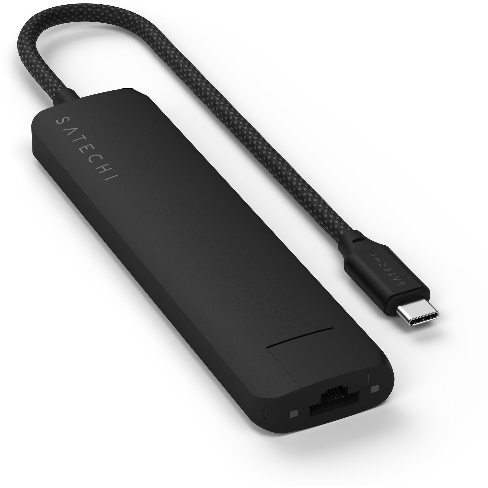 Satechi 7-in-1 USB-C Slim Multiport Adapter 4K (Black)