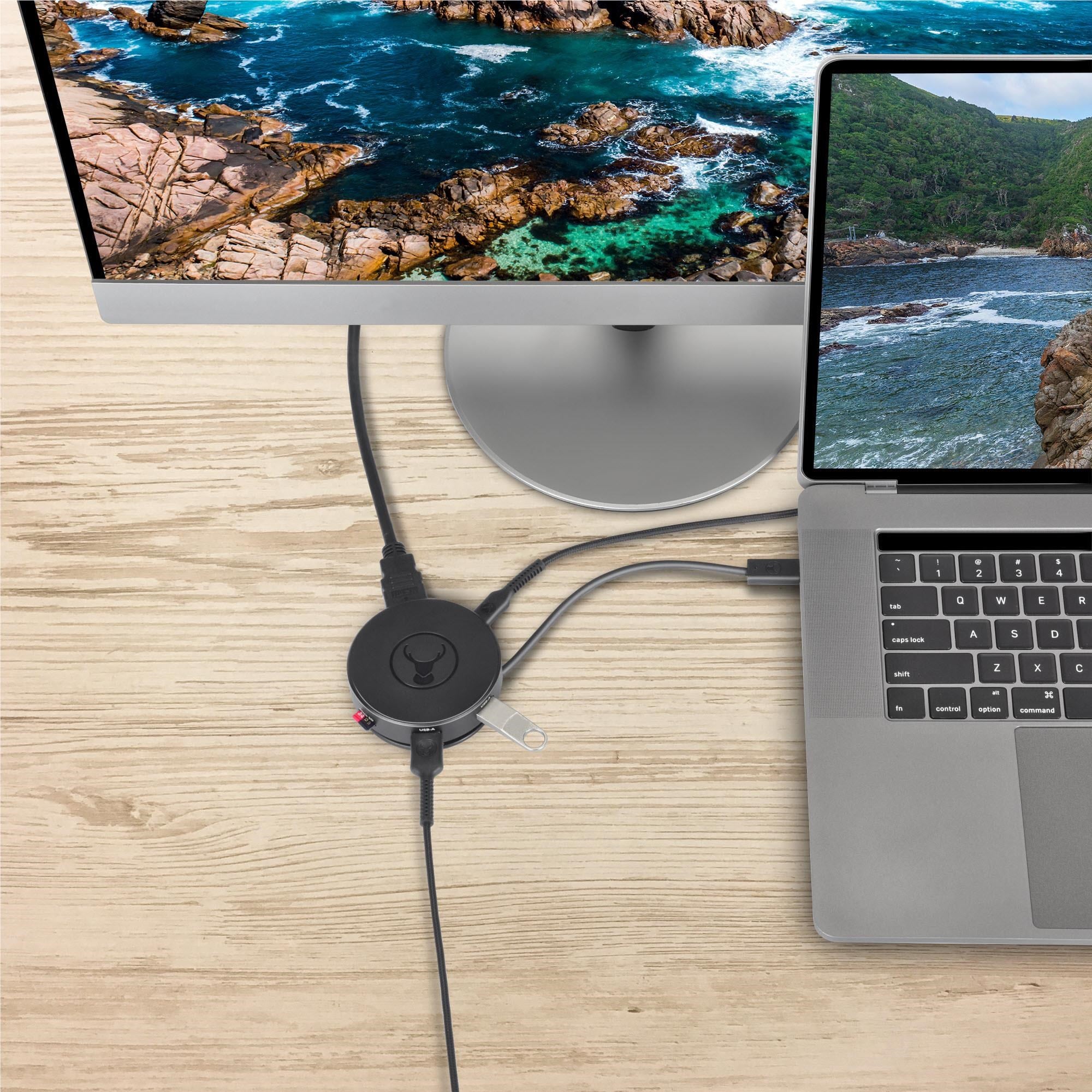 Bonelk USB-C to 6-in-1 Multiport Travel Hub (Black)