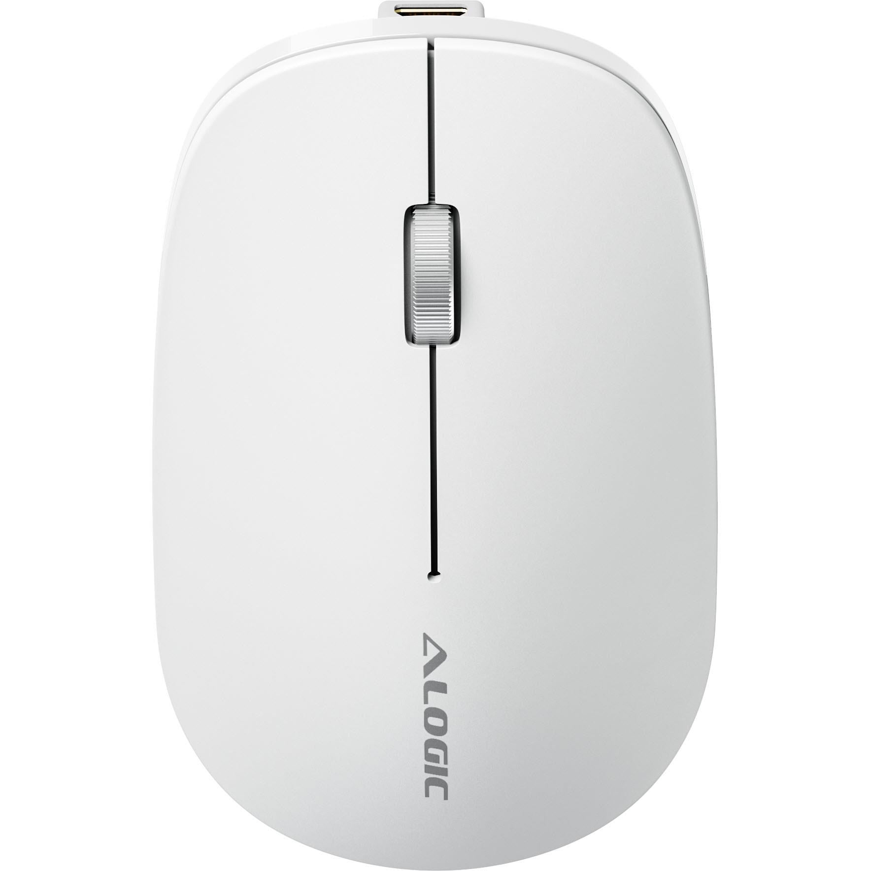 Alogic Echelon Compact USB-C Rechargeable Bluetooth Keyboard & Mouse for Mac (White)