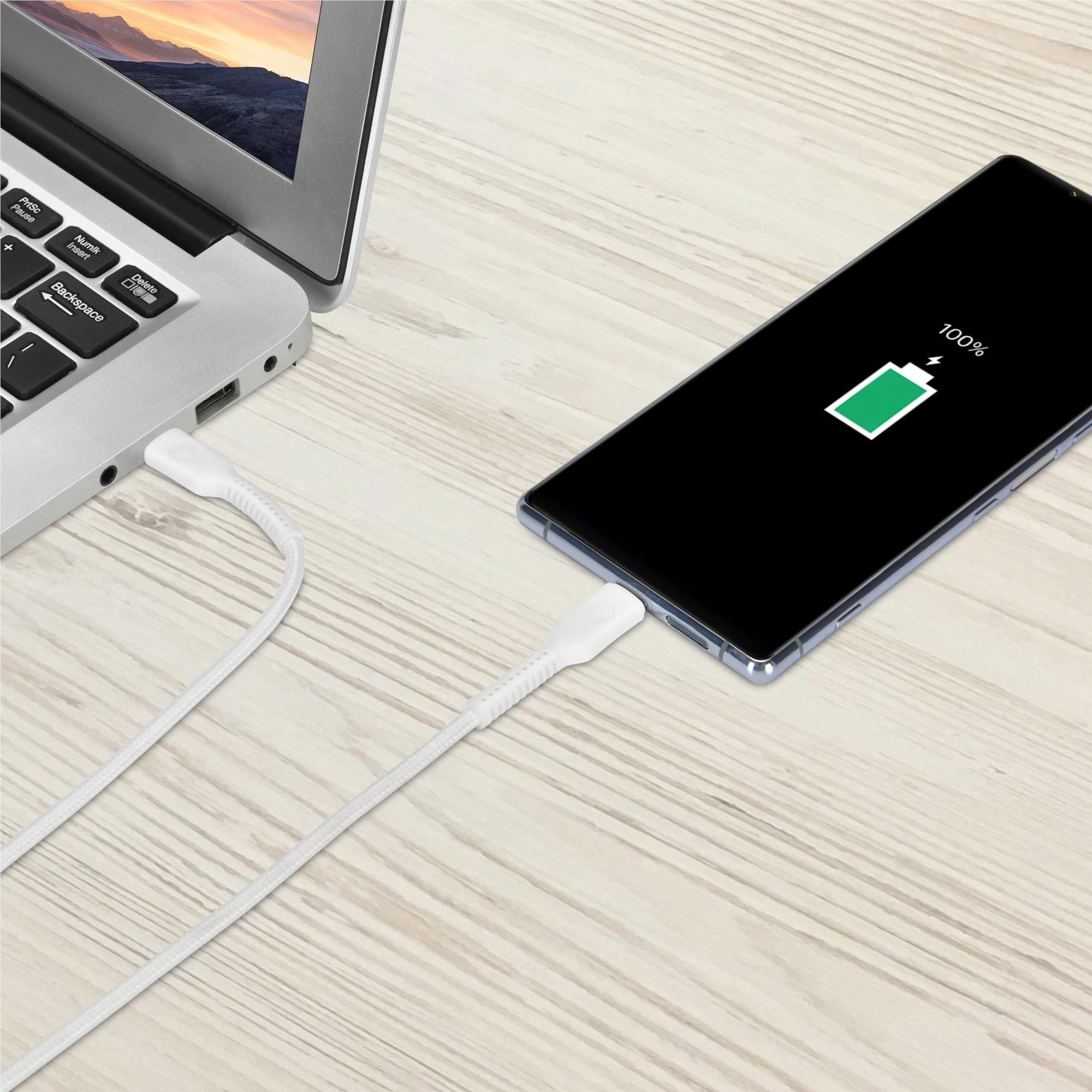 Bonelk Long-Life Easy-Grip USB-C to USB-C 1.5m Cable (White)