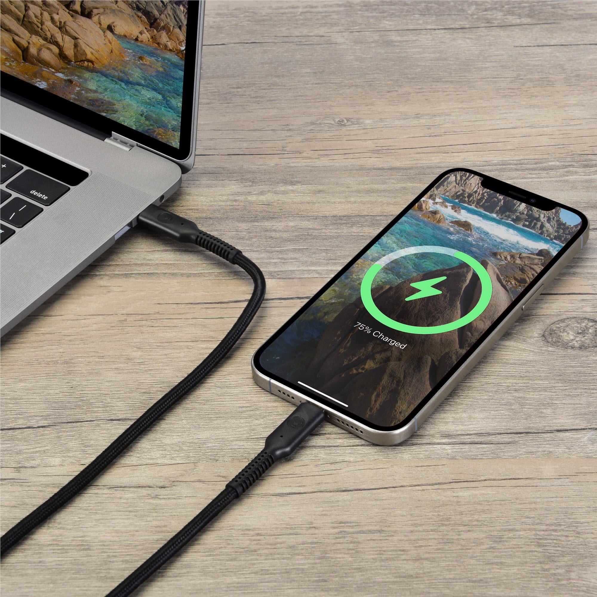 Bonelk Easy-Grip USB-C to USB-C, 240W/20Gbps, 4K 60Hz, 1.5m (Black)