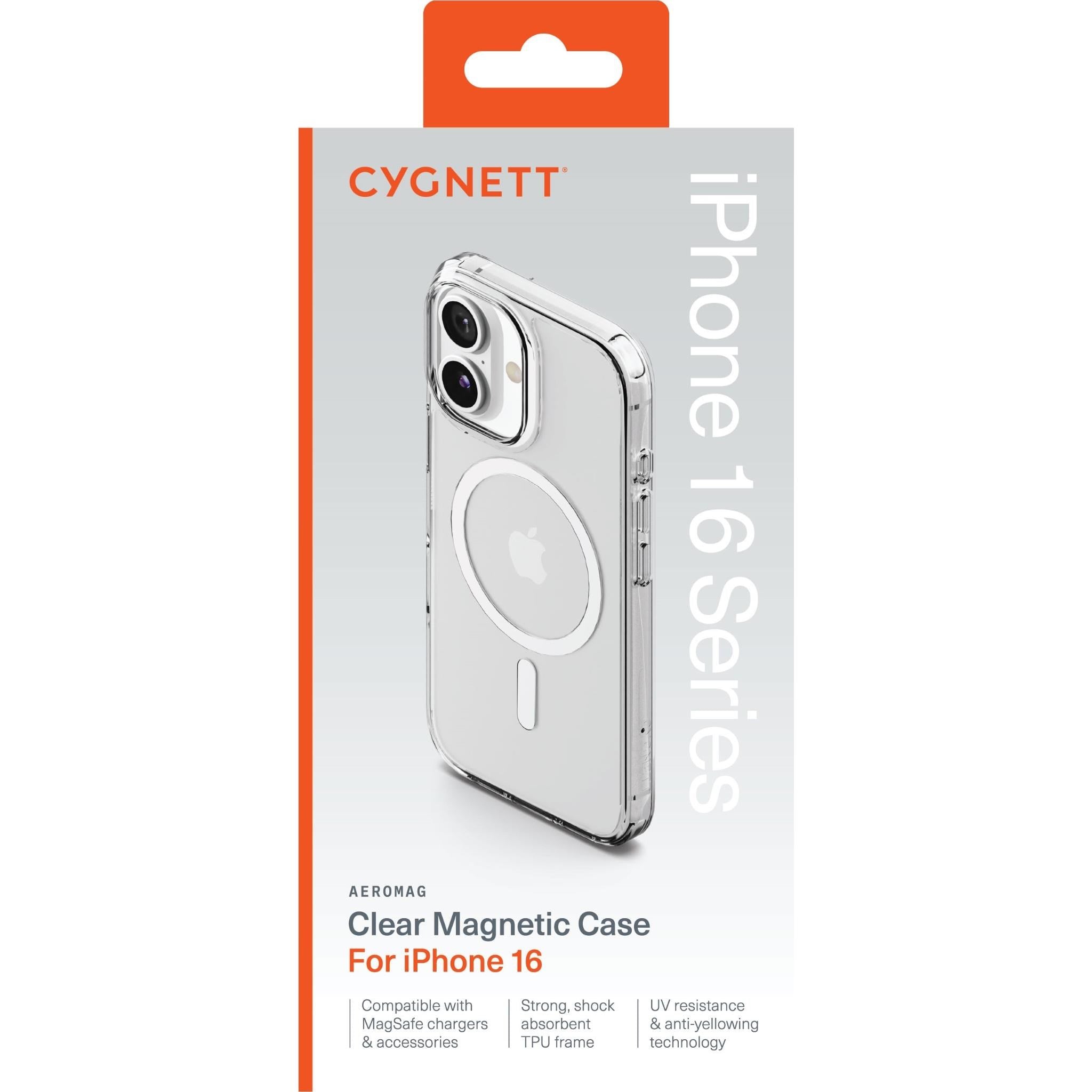 Cygnett AeroMag Case for Apple iPhone 16 (Clear)