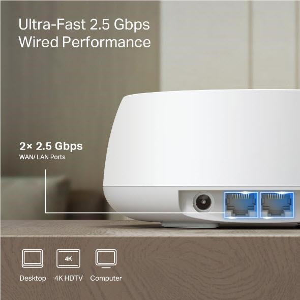 TP-Link Deco BE5000 Whole Home Mesh Wi-Fi 7 Router
