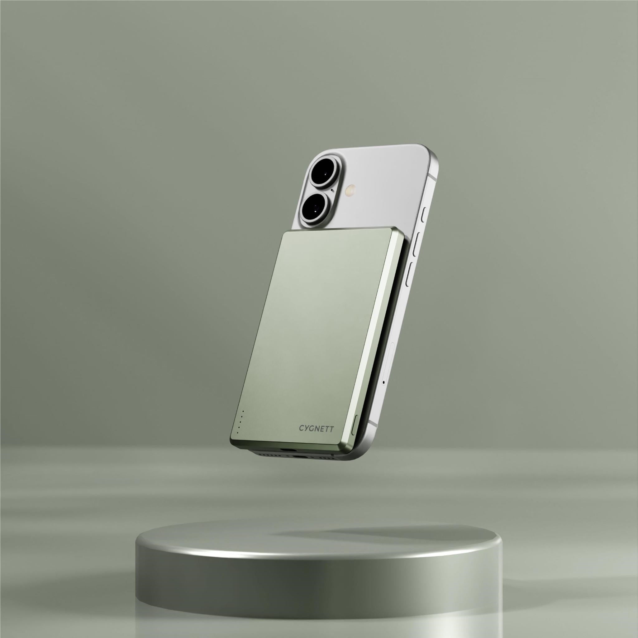 Cygnett Charge Connect 5K Magnetic Slim Power Bank (Green)