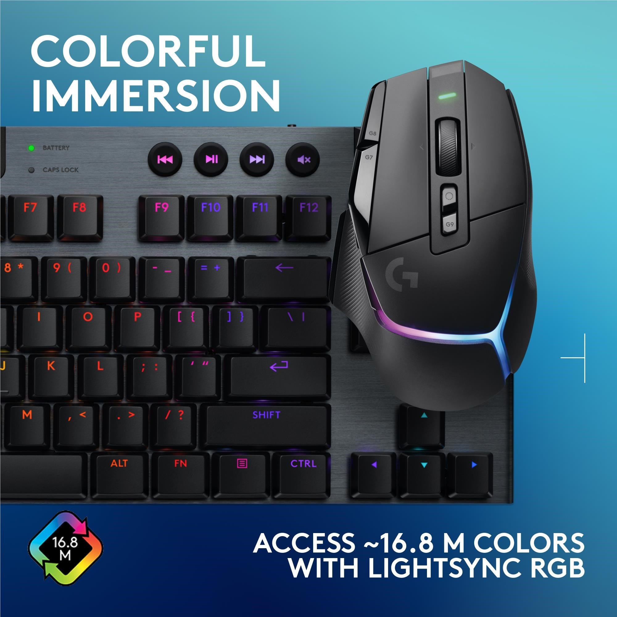 Logitech G915 X LIGHTSPEED TKL Low-Profile Wireless Gaming Keyboard (Black)
