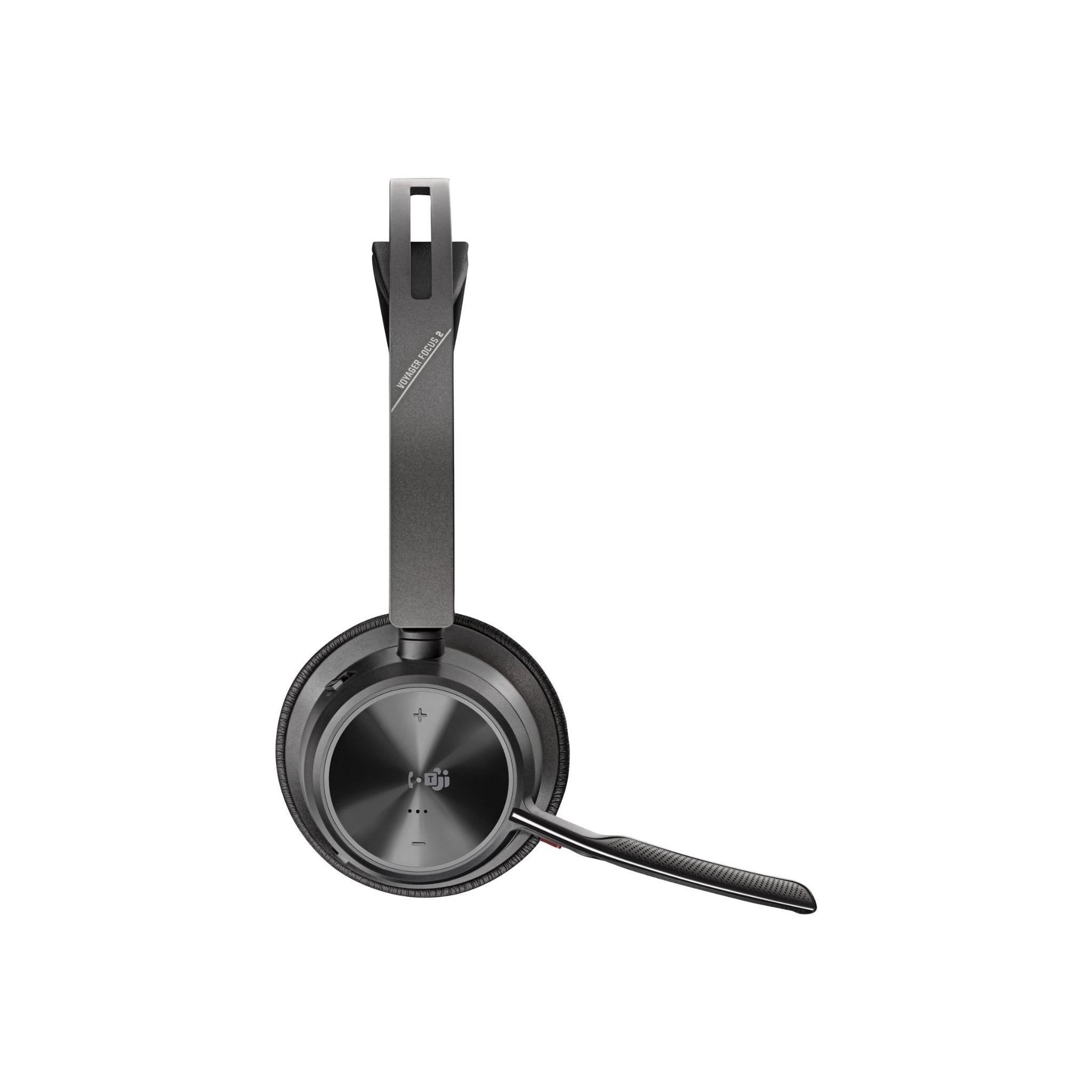 HP 9T9J6AA Poly Voyager Focus 2 MS Stereo Headset +USB-C/A Adapter +Charging Stand