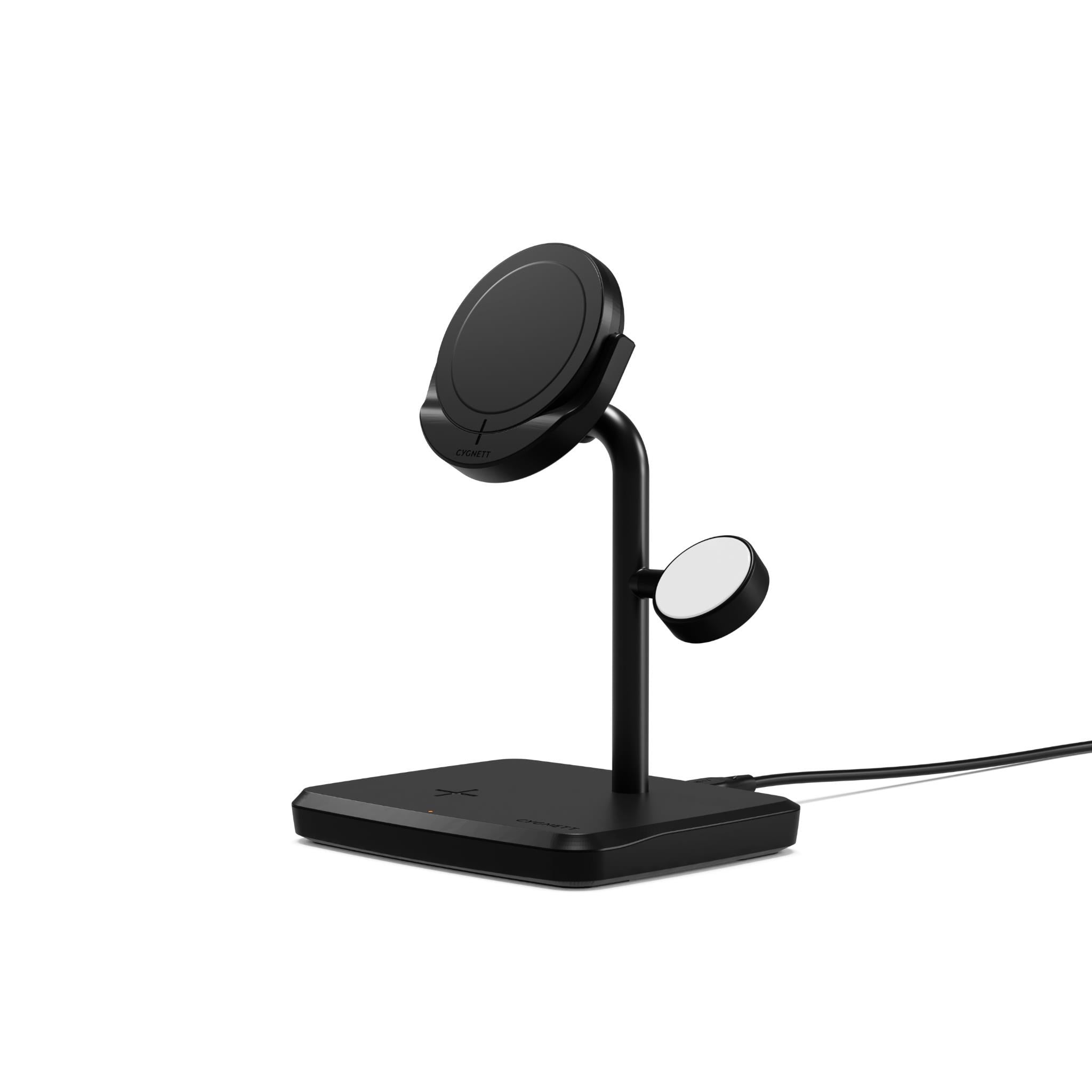 Cygnett Qi2.0 3-in-1 Chargebase (Black)