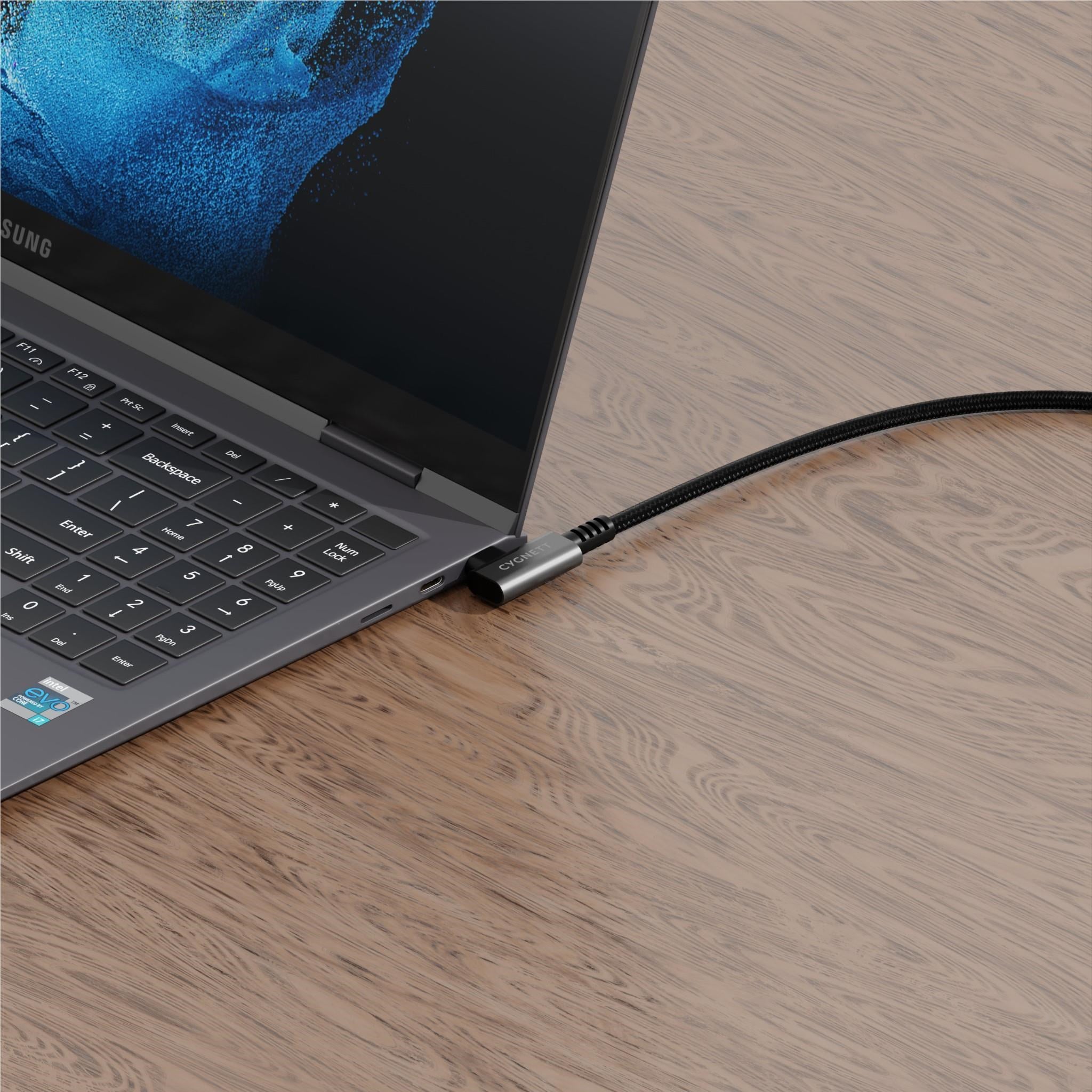 Cygnett Unite Right Angle Braided USB-C 3.1 1m Cable (Black)