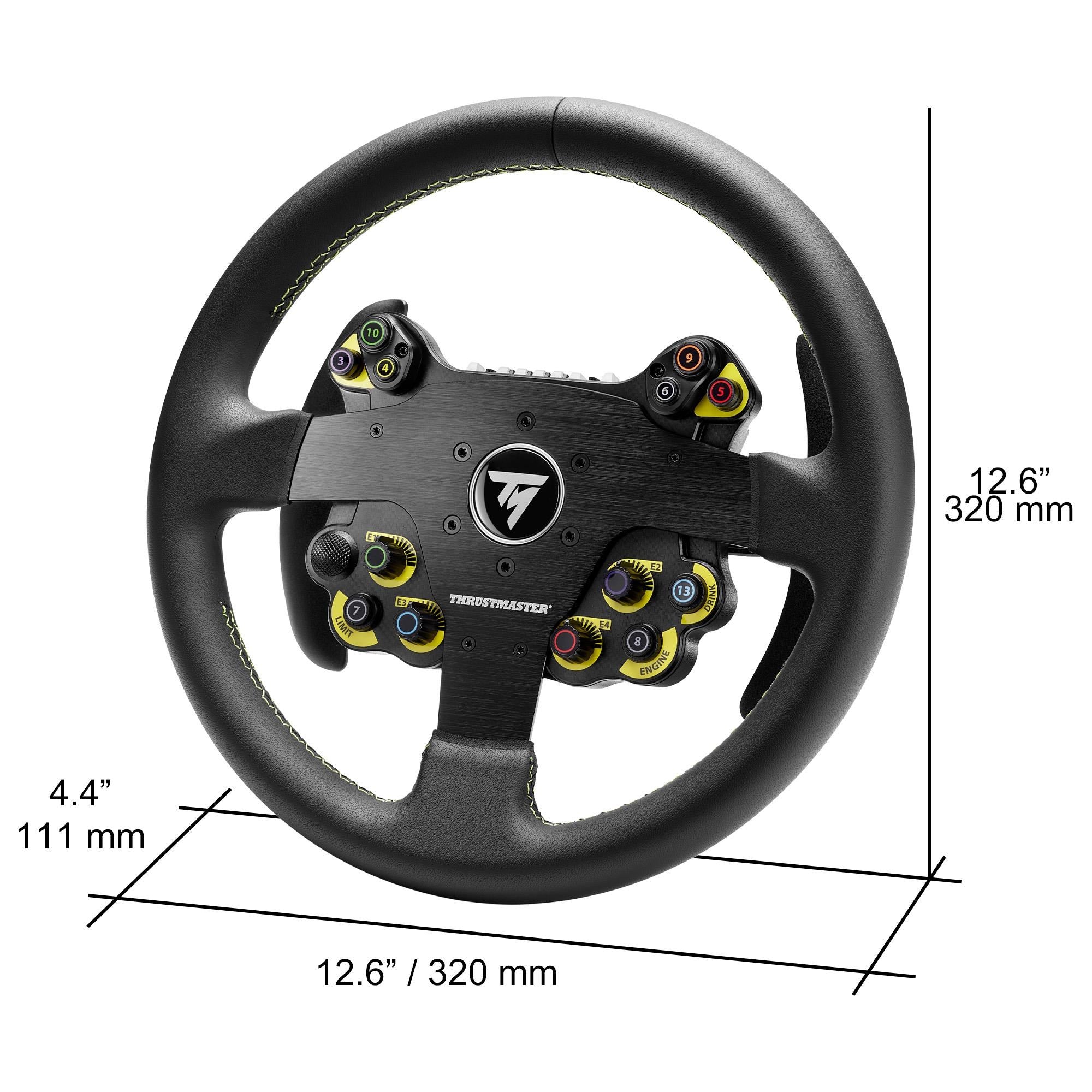 Thrustmaster EVO Racing 32R Leather. Round Leather-Wrapped Wheel Rim & Detachable Hub