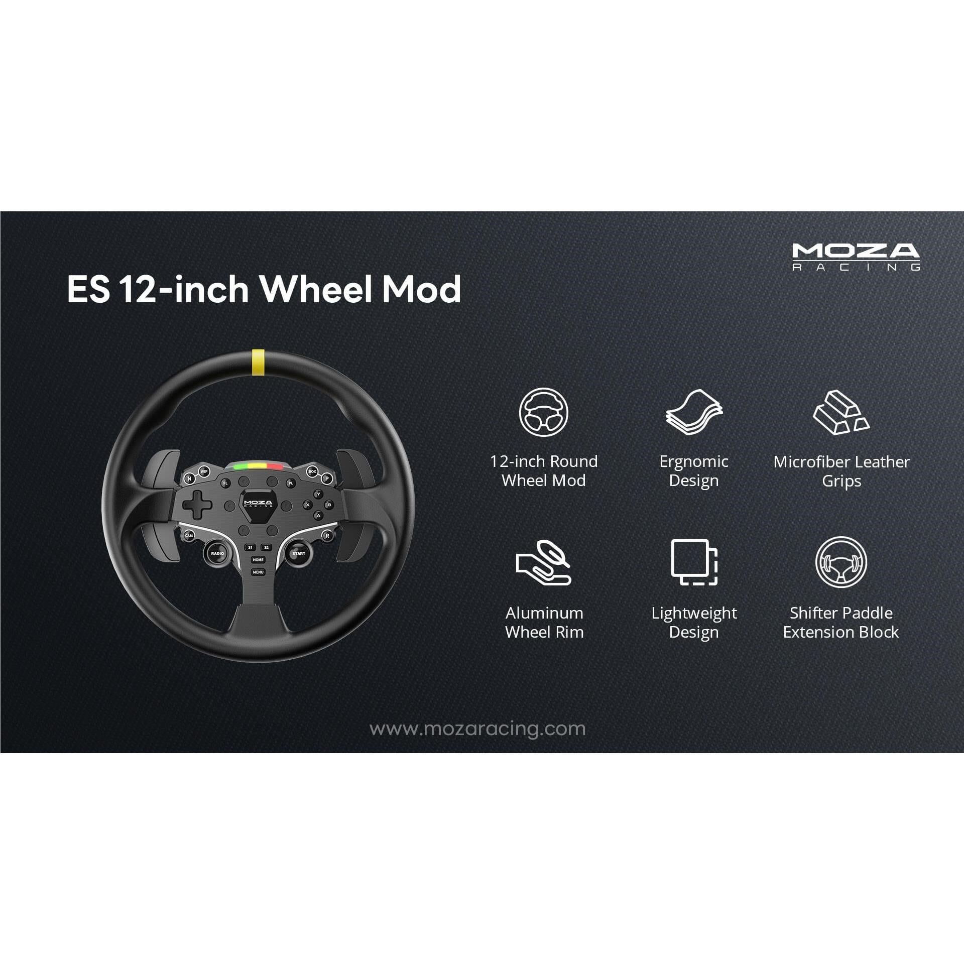 MOZA 12-inch Round Wheel Mod for ES/ESX
