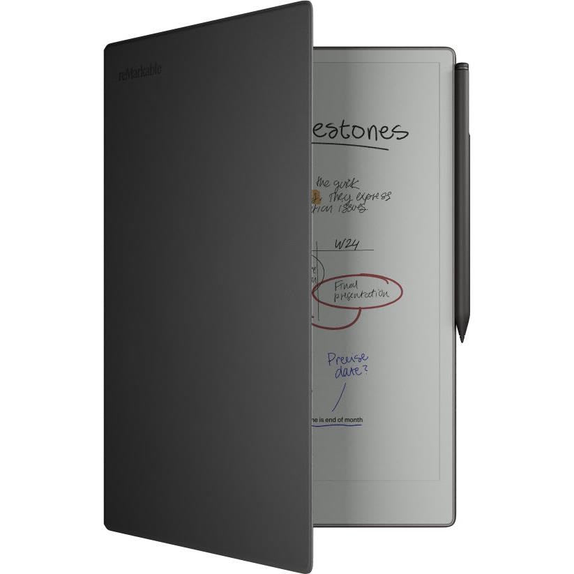 reMarkable Paper Pro with MarkerPlus and BookFolio Pro Leather (Black)