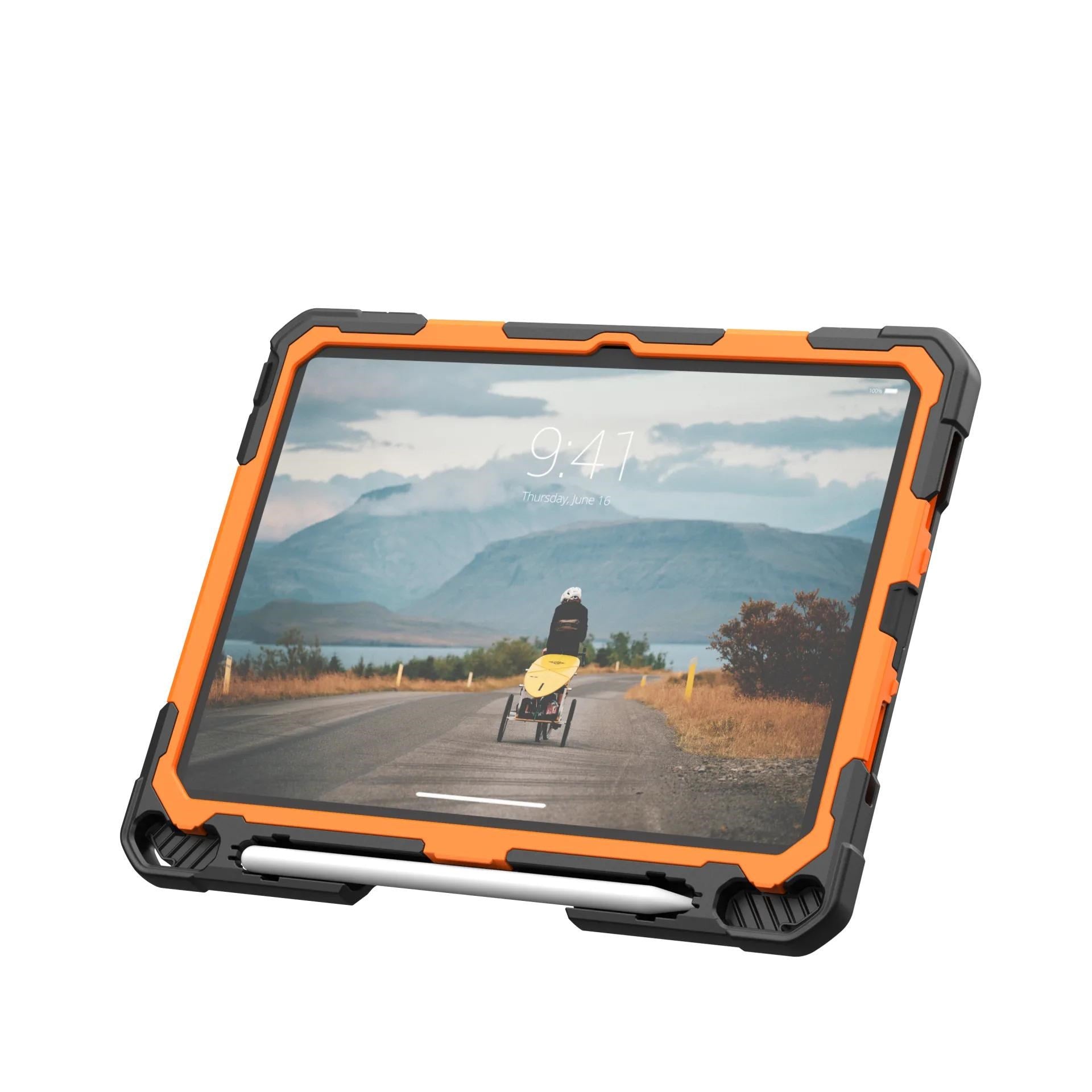 UAG 90061170 Plasma Series iPad A16/10.9' Gen10 with Kickstand & Handstrap (Ice / Black)