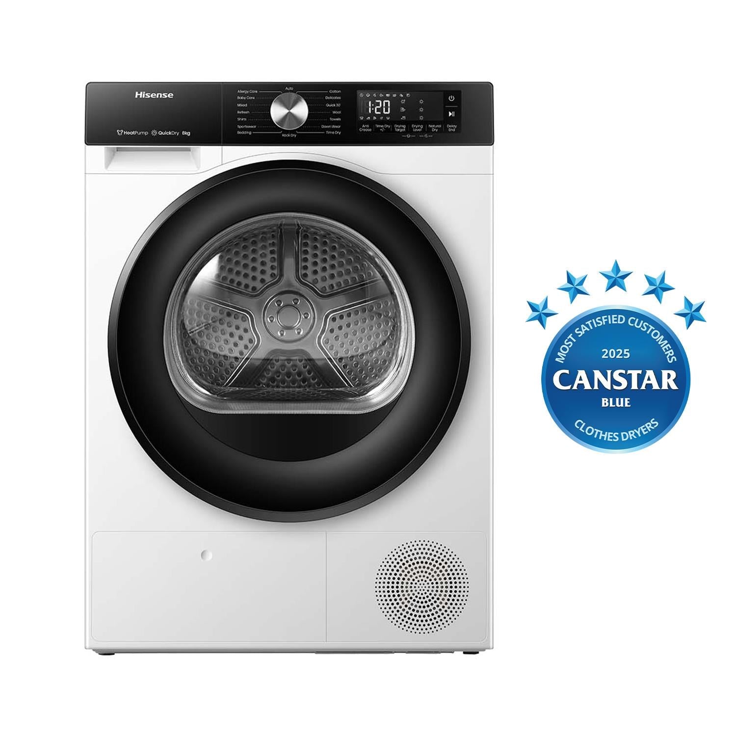 Hisense HDFS80HS 8kg Series 3 Heat Pump Dryer