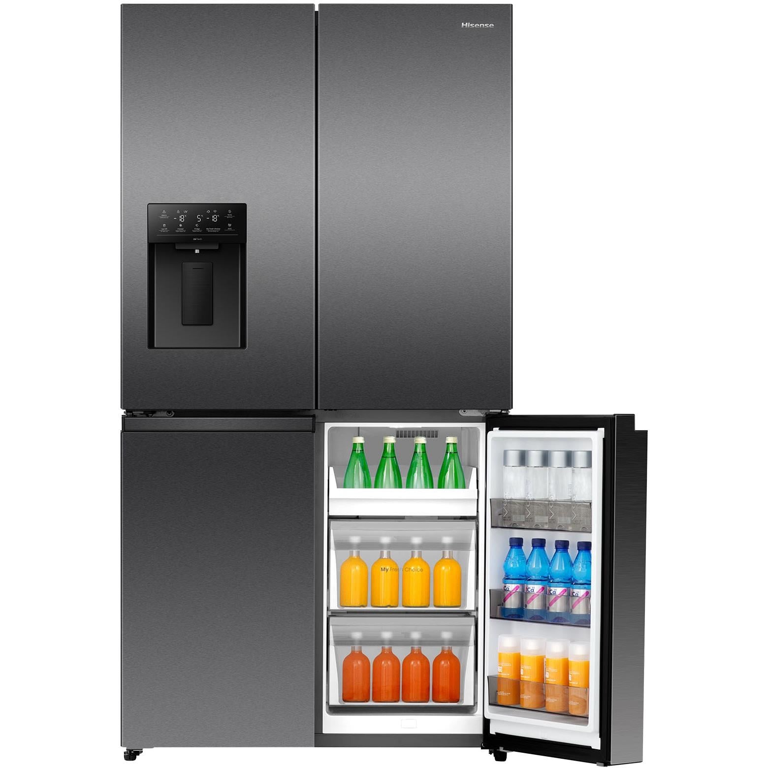 Hisense HRCD640TBW 640L French Door Fridge (Dark Stainless Steel)