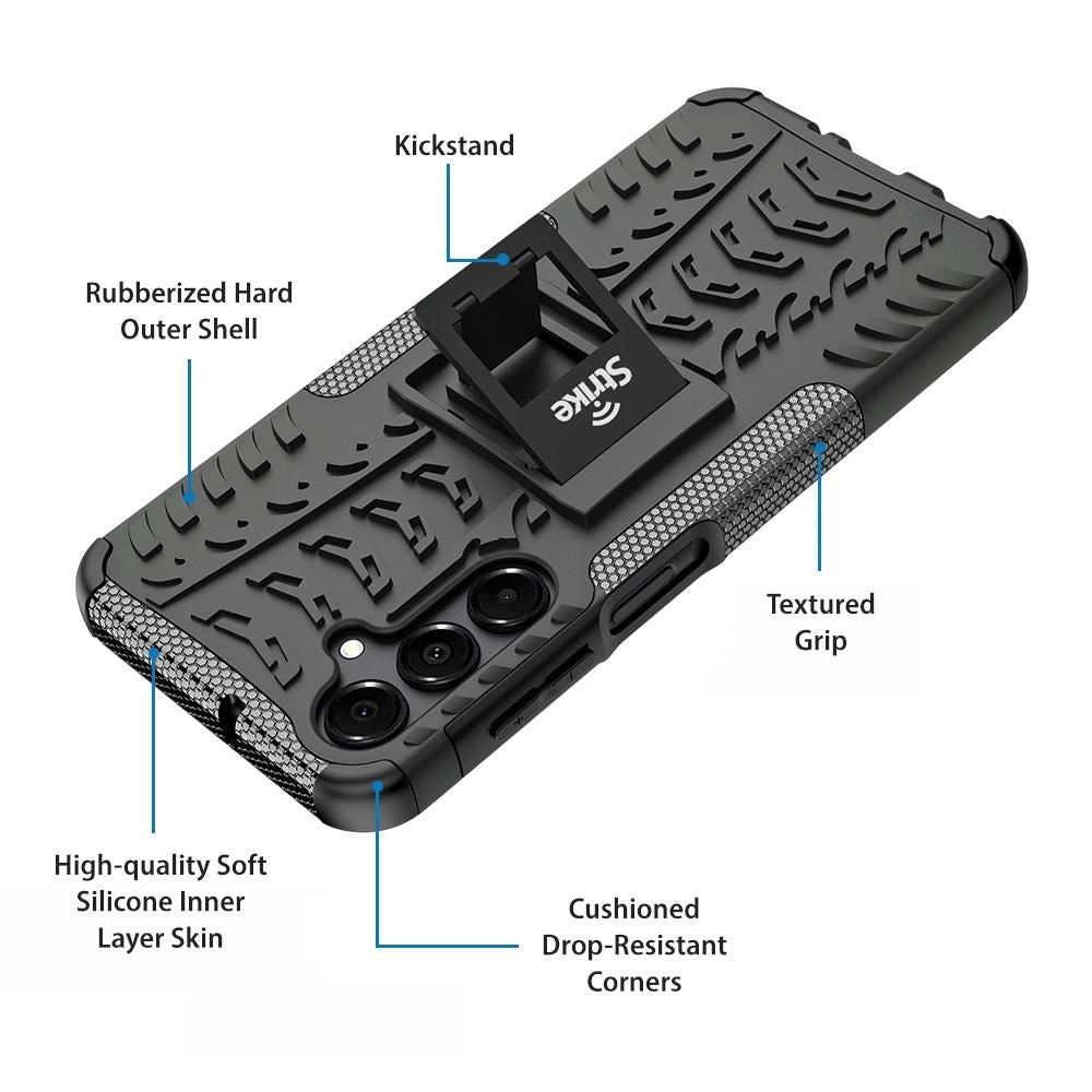 Strike CAS-STKRSA16 Rugged Case for Samsung Galaxy A16 (Black)
