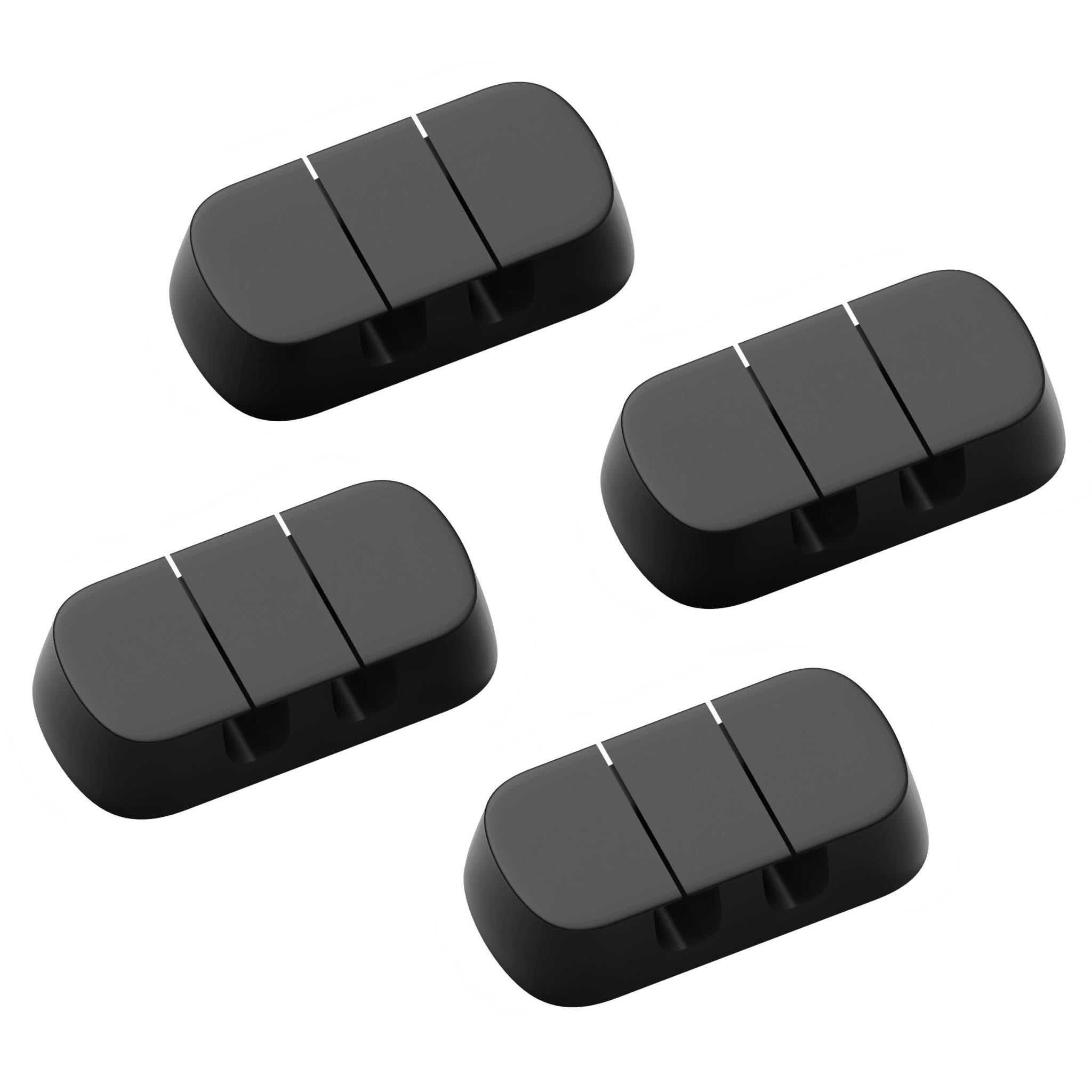 Cygnett TangleTamer Single Slot Cable Organisers 4 Pack (Black)
