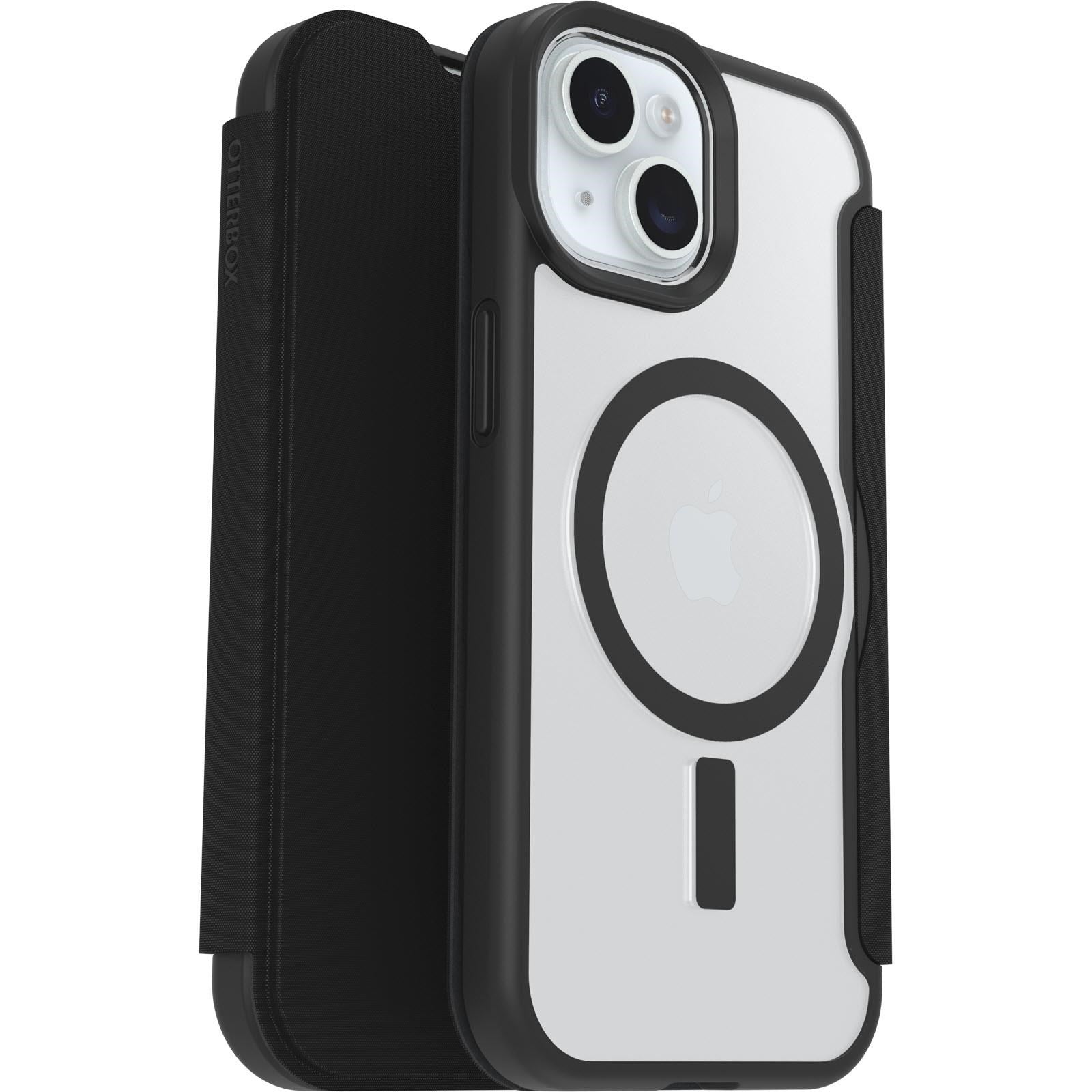 Otterbox React Folio MagSafe Case for iPHone 17e/16e/15/14/13 (Black Crystal)