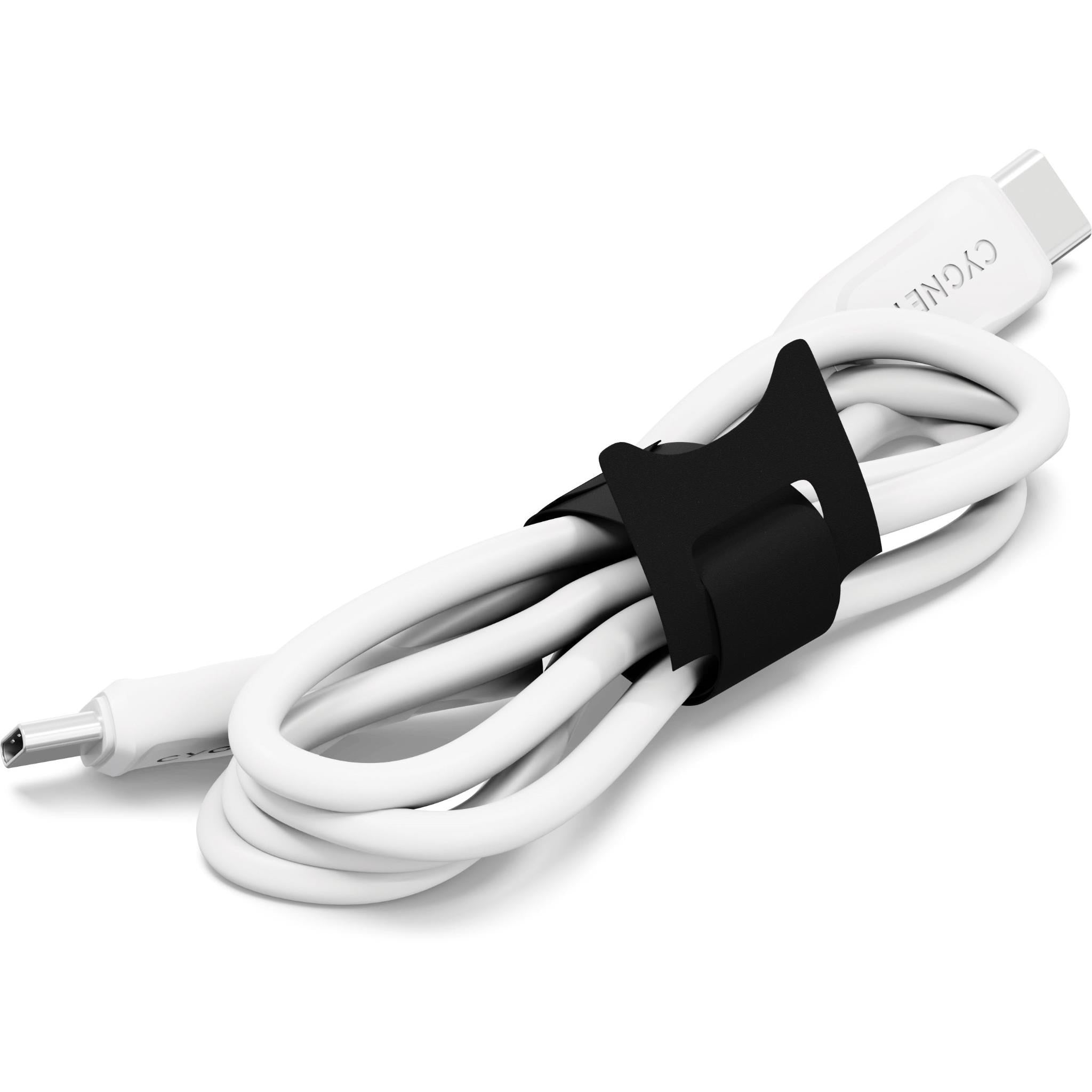 Cygnett TangleTamer Hook & Loop Fastening Cable Organisers 10 Pack (Black)