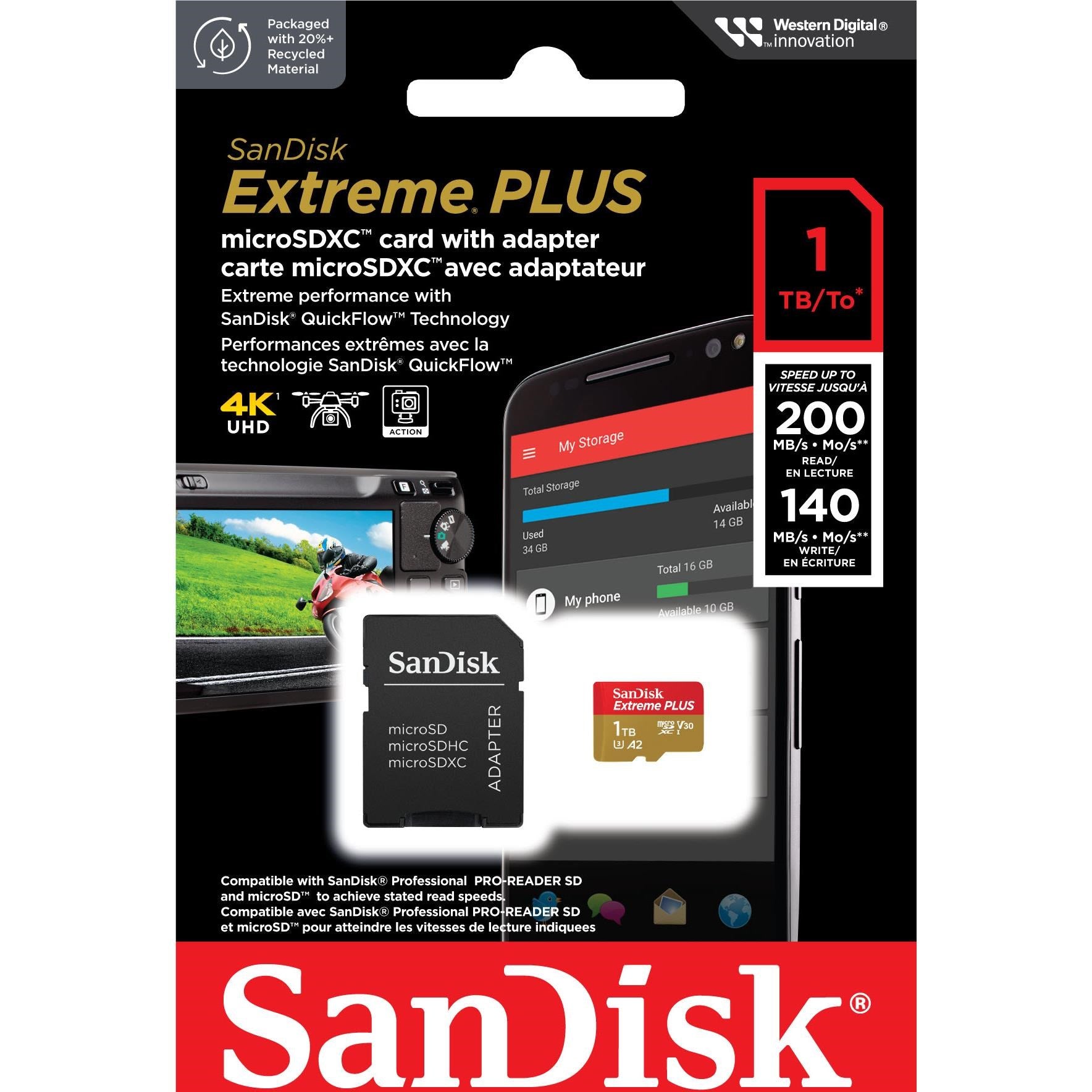 Sandisk Extreme PLUS MicroSDXC 1TB 200MB/s Memory Card