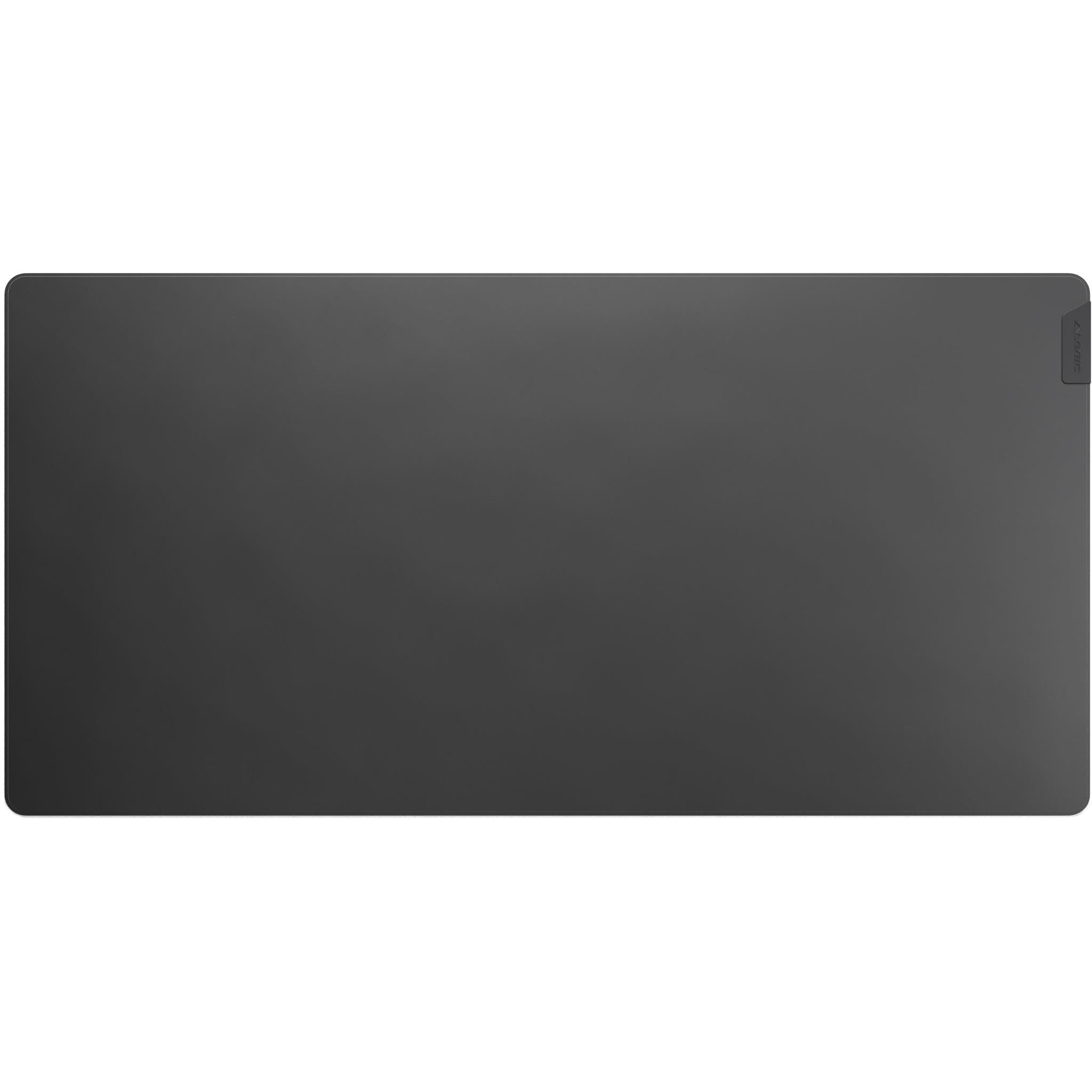 Alogic Duo Reversible Desk Mat with Premium Felt and Vegan Leather (Dark Grey/Black)
