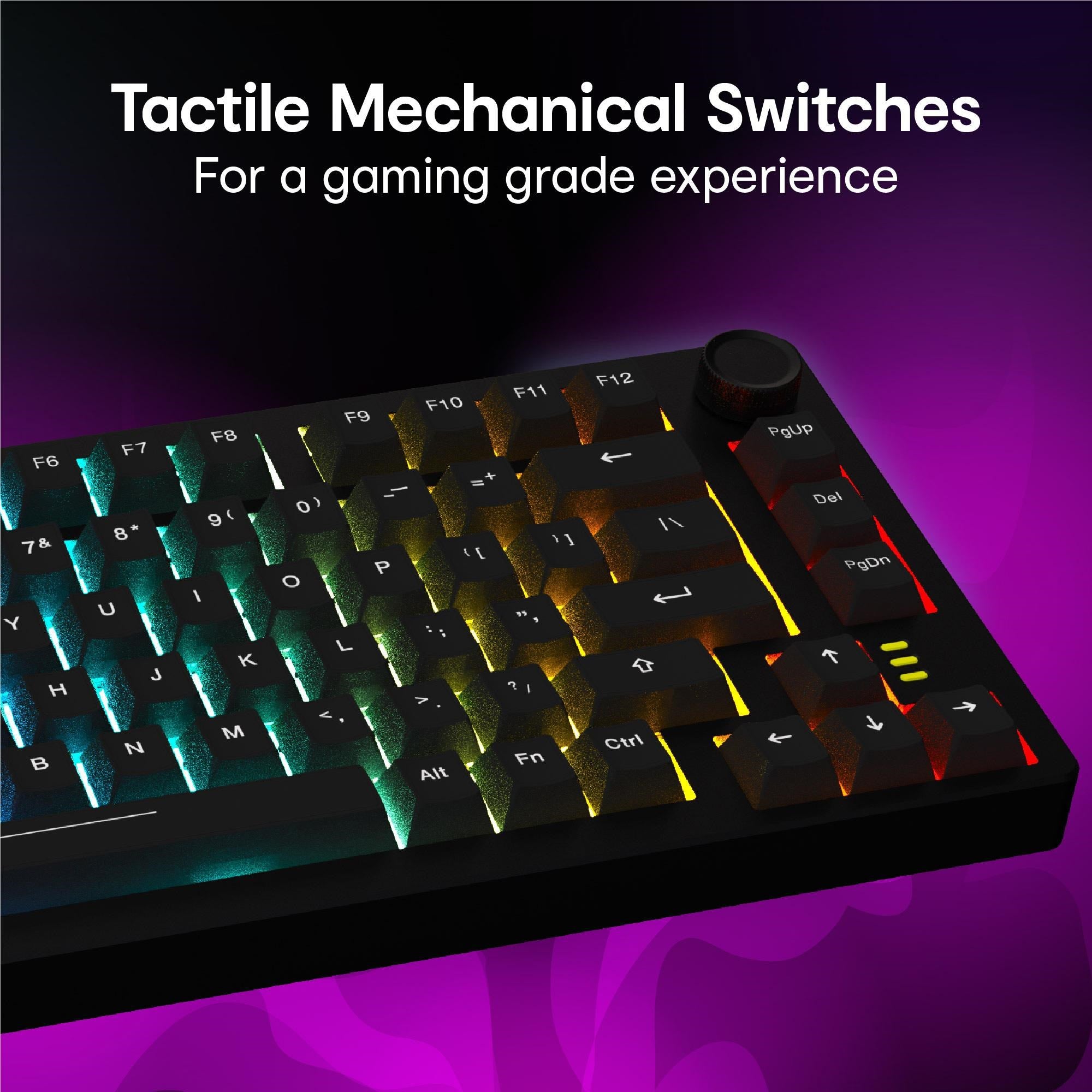 GTEK Storm 75-Key Mechanical Wired TKL Gaming Keyboard