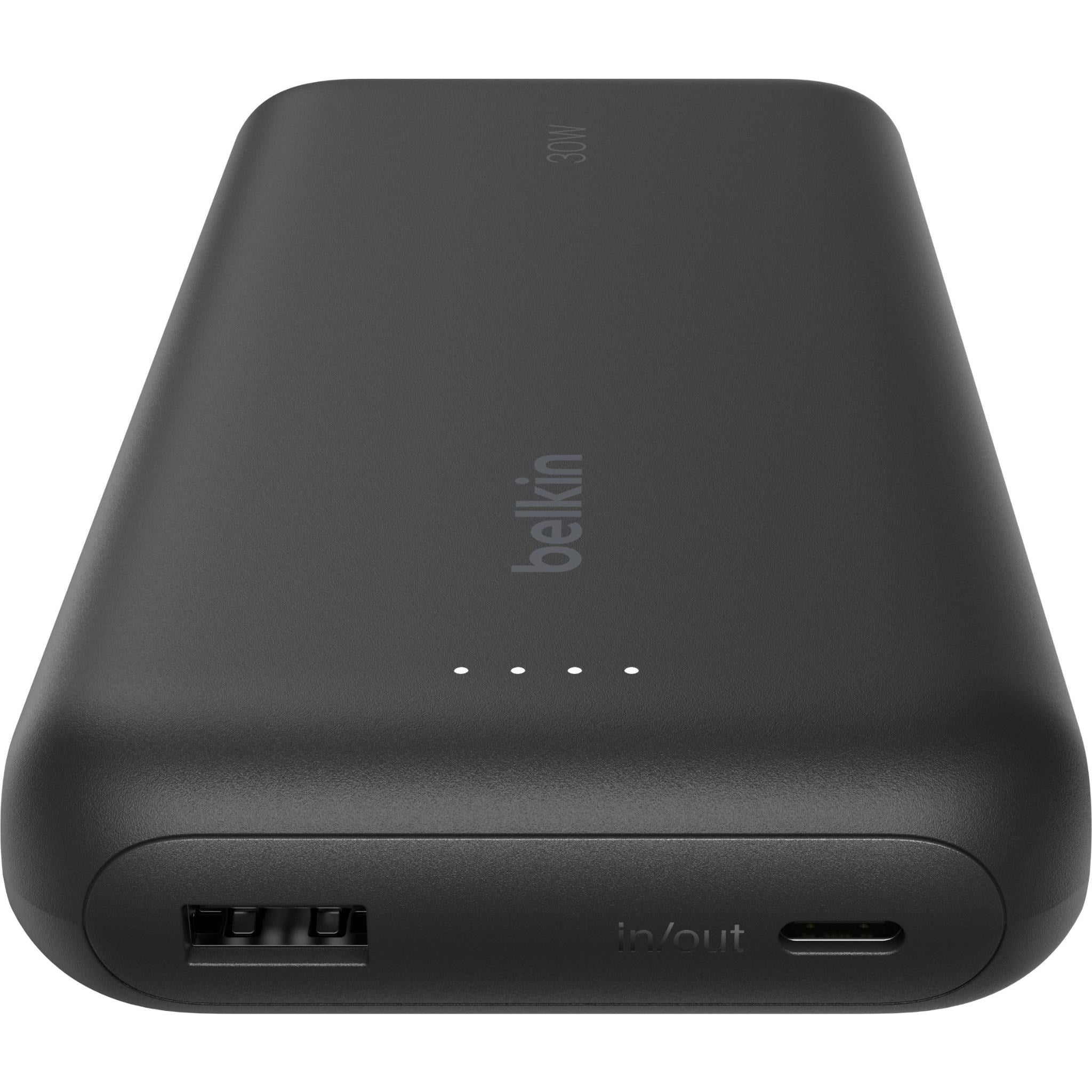 Belkin BoostCharge Power Bank 20K with Integrated Cable (Black)