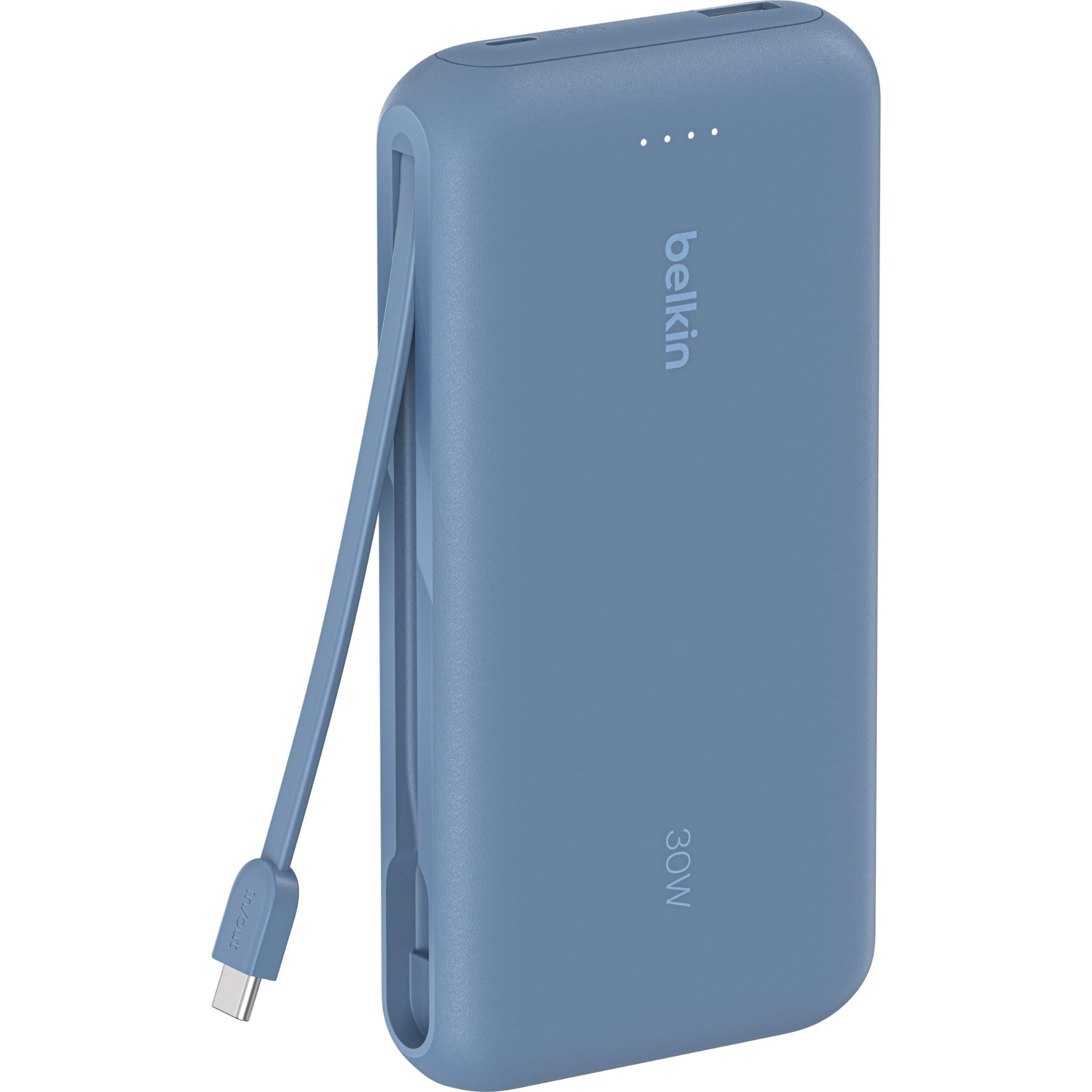 Belkin BoostCharge Power Bank 20K with Integrated Cable (Blue)