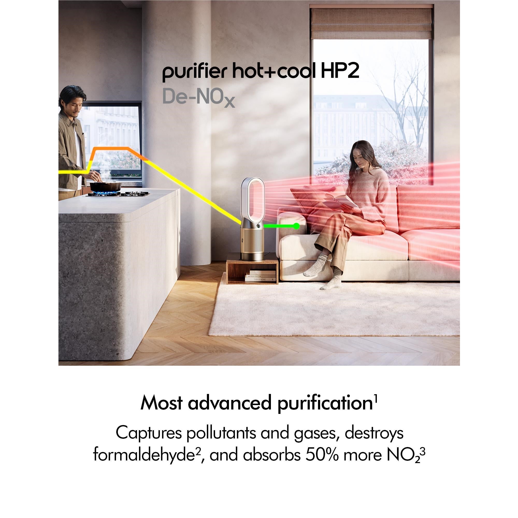 Dyson Purifier Hot+Cool HP2 De-NOx (White/Gold)