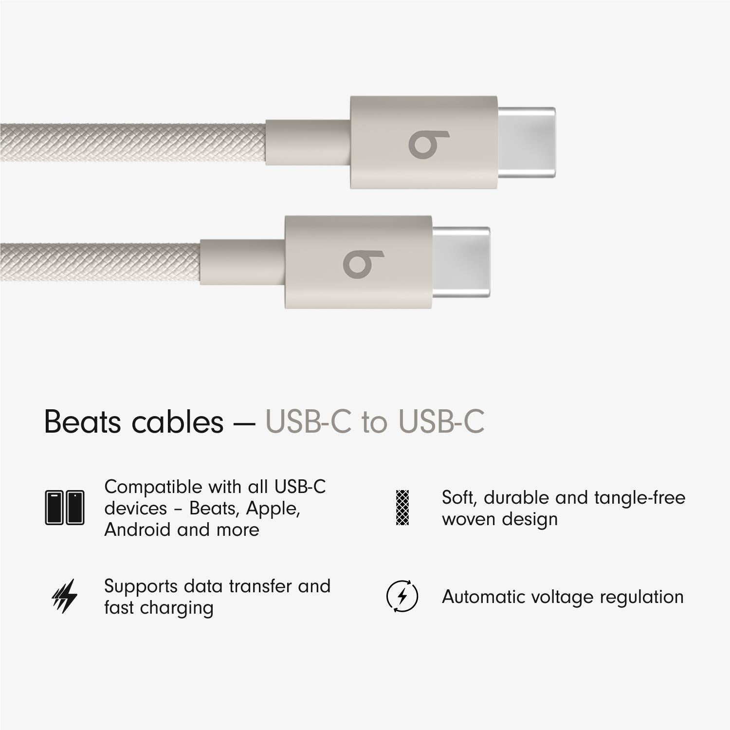 Beats USB-C to USB-C Woven Cable 1.5m (Surge Stone)