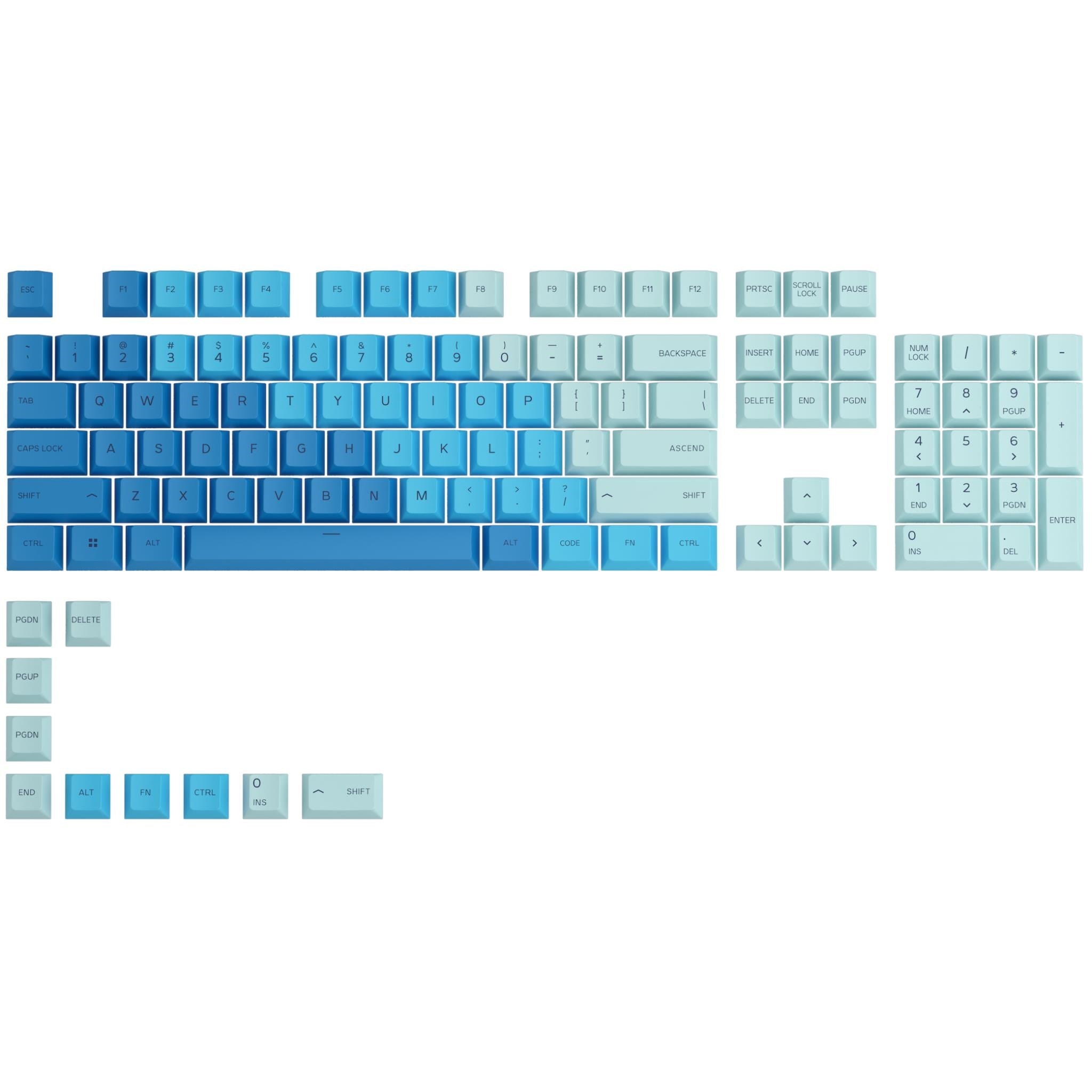 Glorious PBT Caribbean Ocean Key Caps
