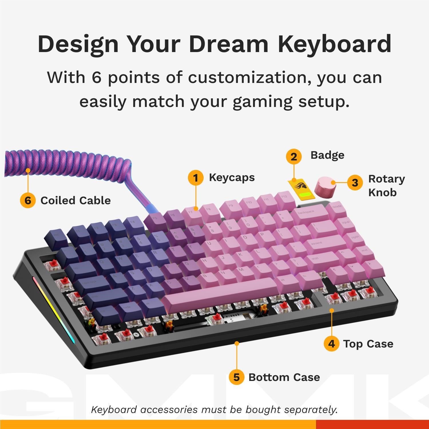 Glorious GMMK 3 PRO 75% Barebones Wired Gaming Keyboard (Black)