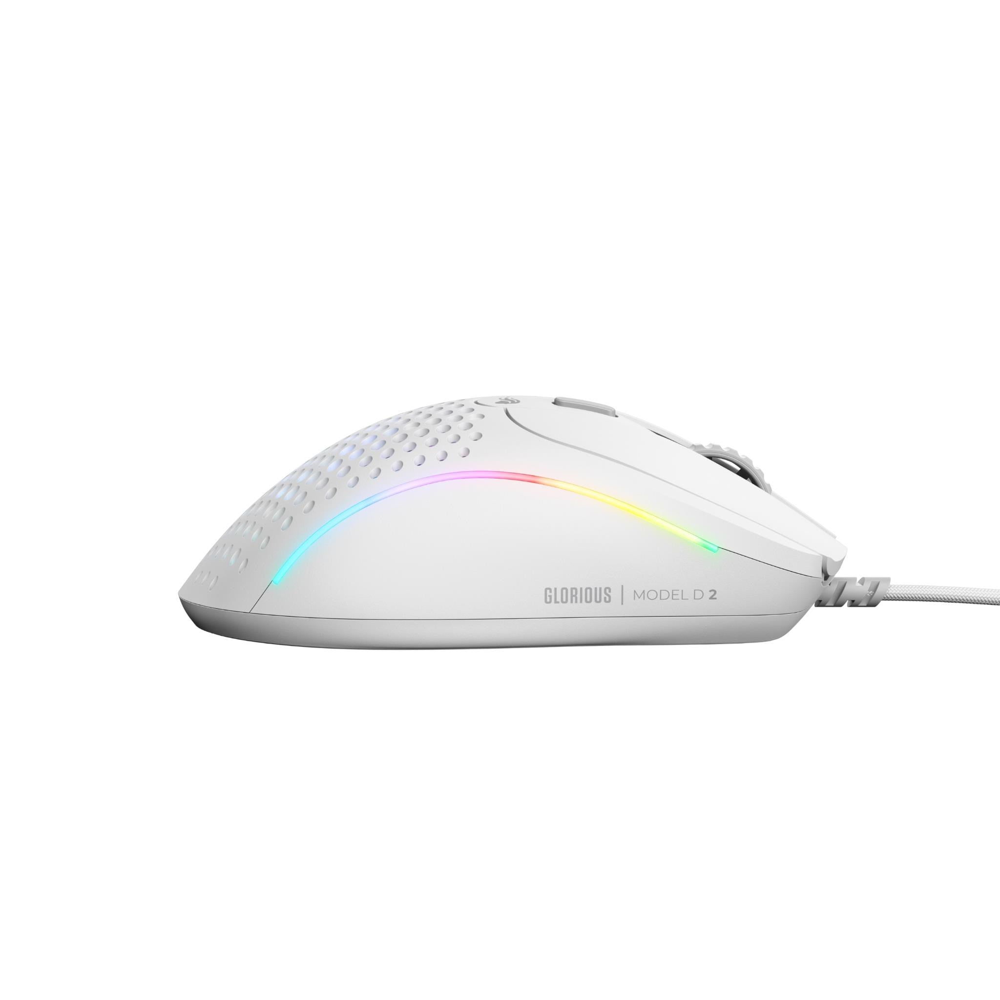 Glorious Model D2 Wired Gaming Mouse (Matte White)