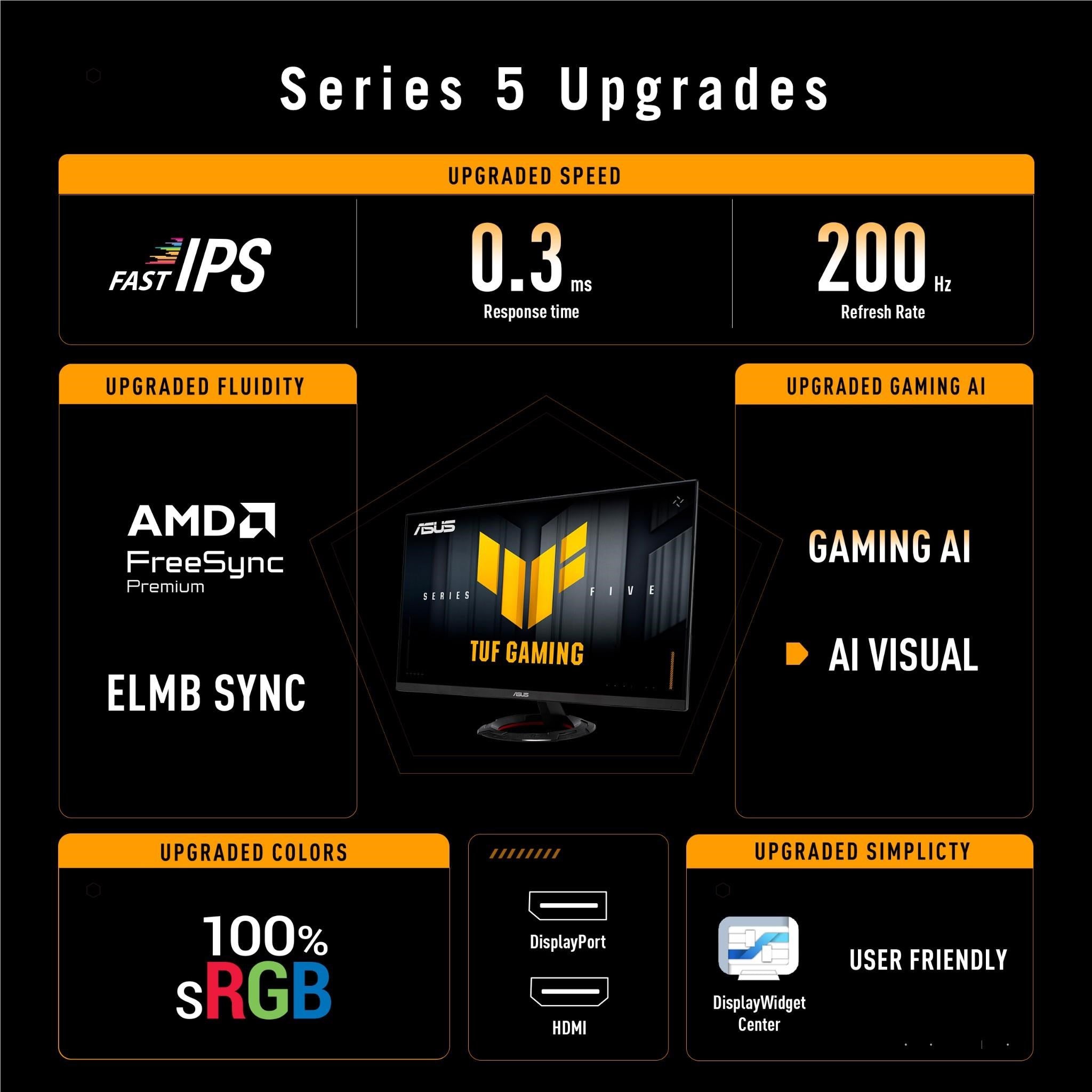 ASUS TUF VG249Q5R 24' FHD 200Hz Gaming Monitor