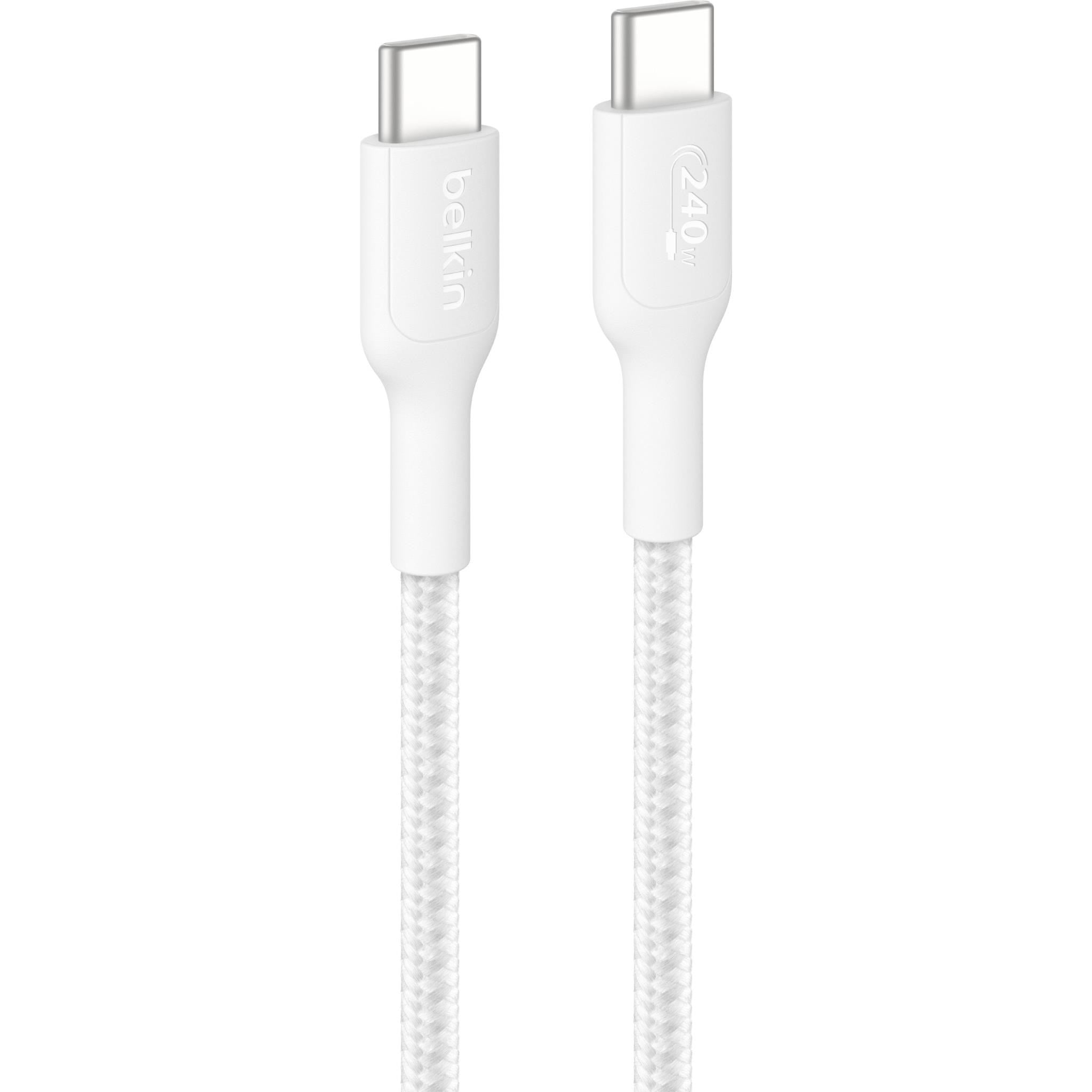 Belkin BoostCharge Pro USB-C 240W 2.0 Braided Cable 2m (White)