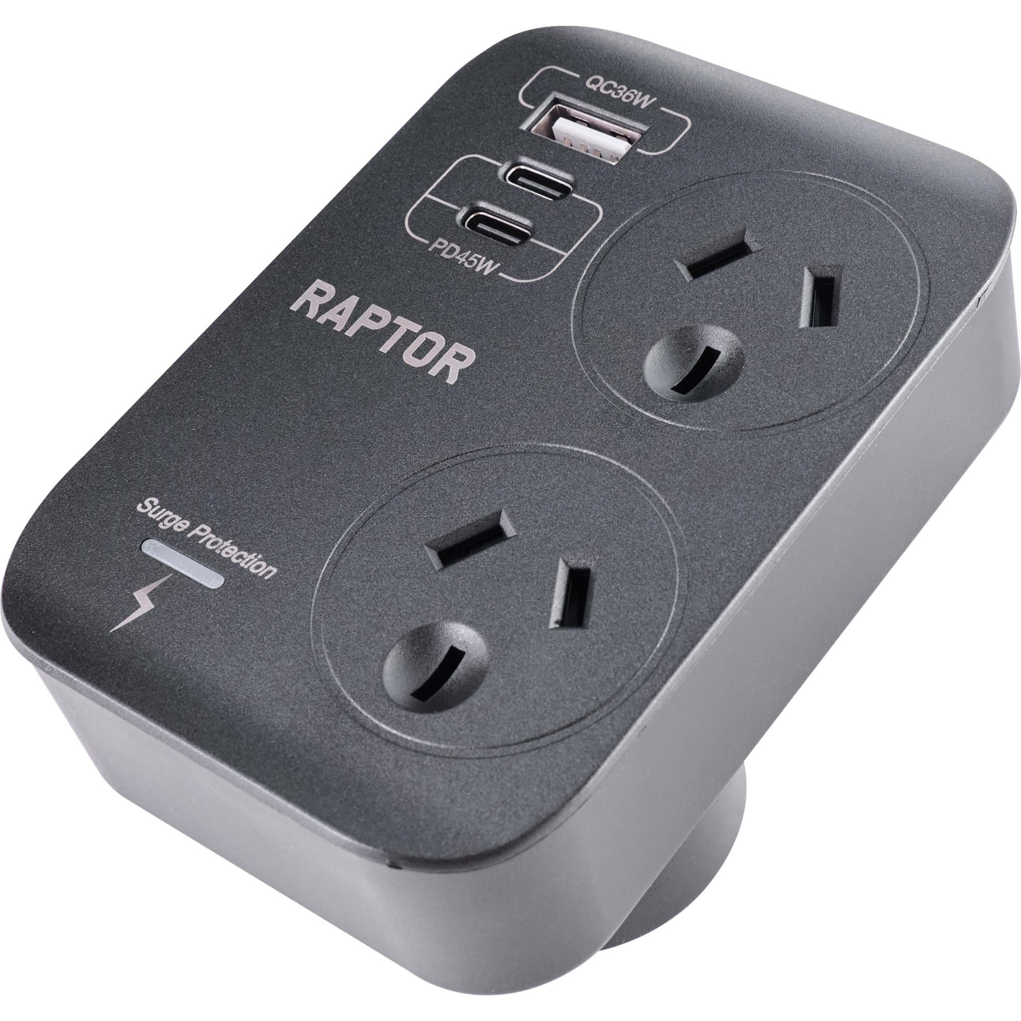 Jackson Raptor Dual Outlet Surger Protector with 3 USB Ports